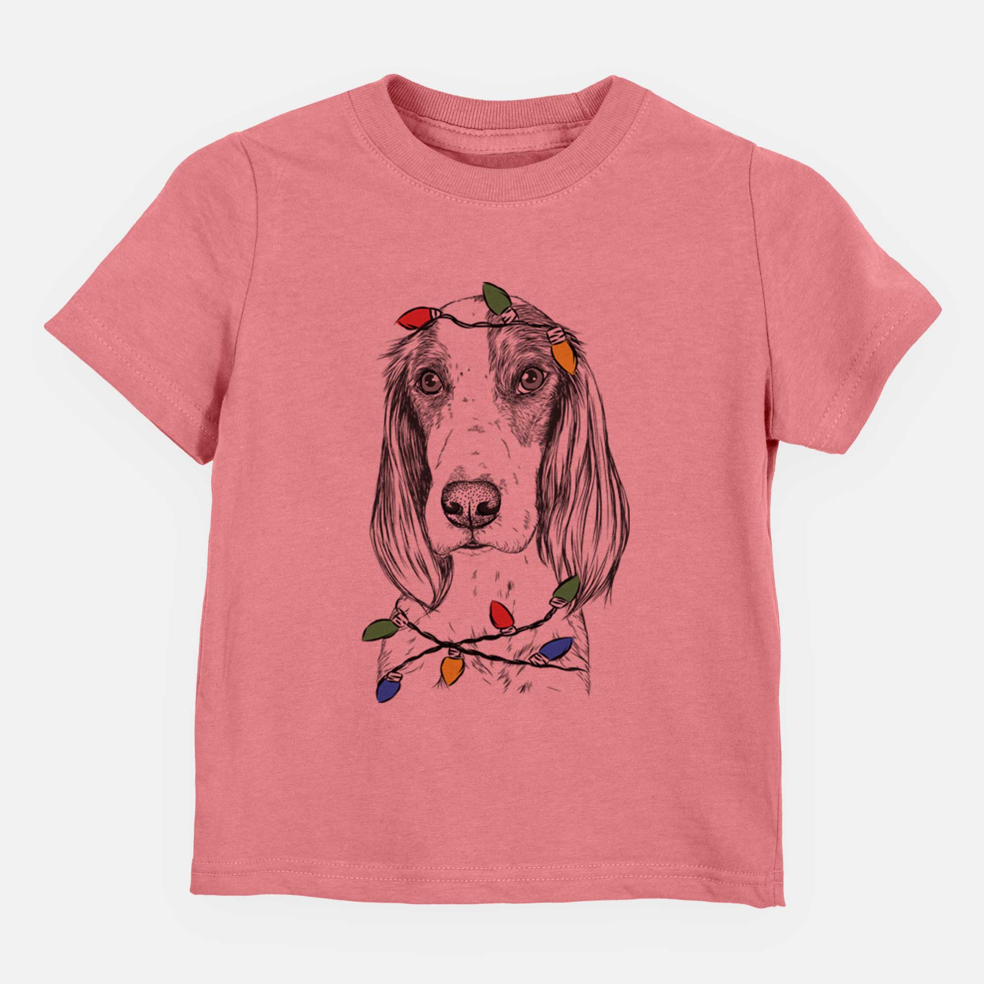 Christmas Lights Aline the Irish Red and White Setter - Kids/Youth/Toddler Shirt