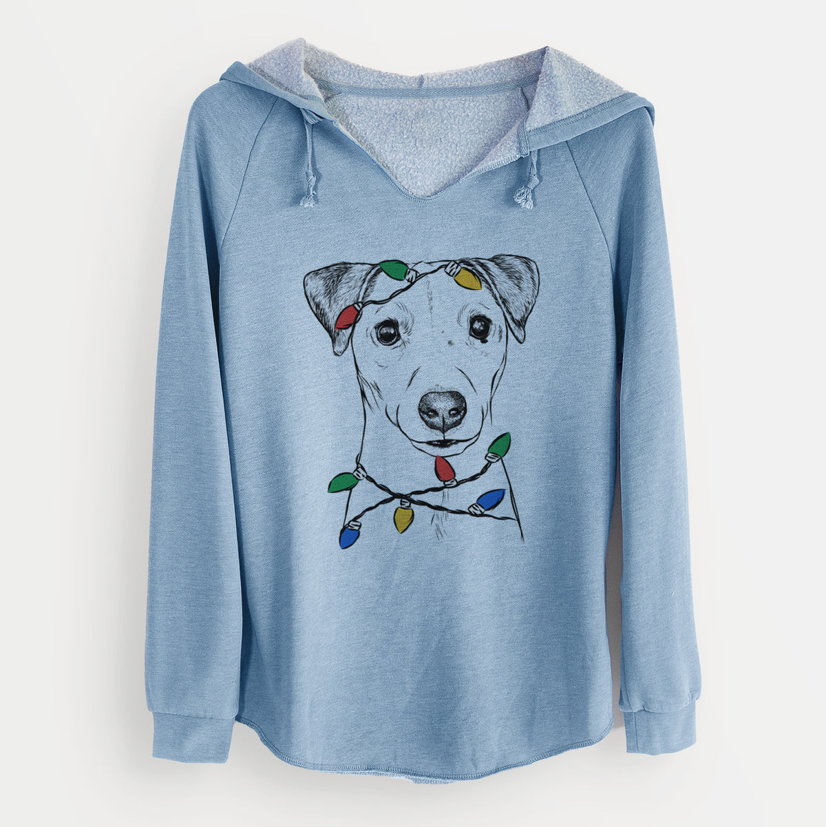 Christmas Lights Ally the Jack Russell Terrier - Cali Wave Hooded Sweatshirt