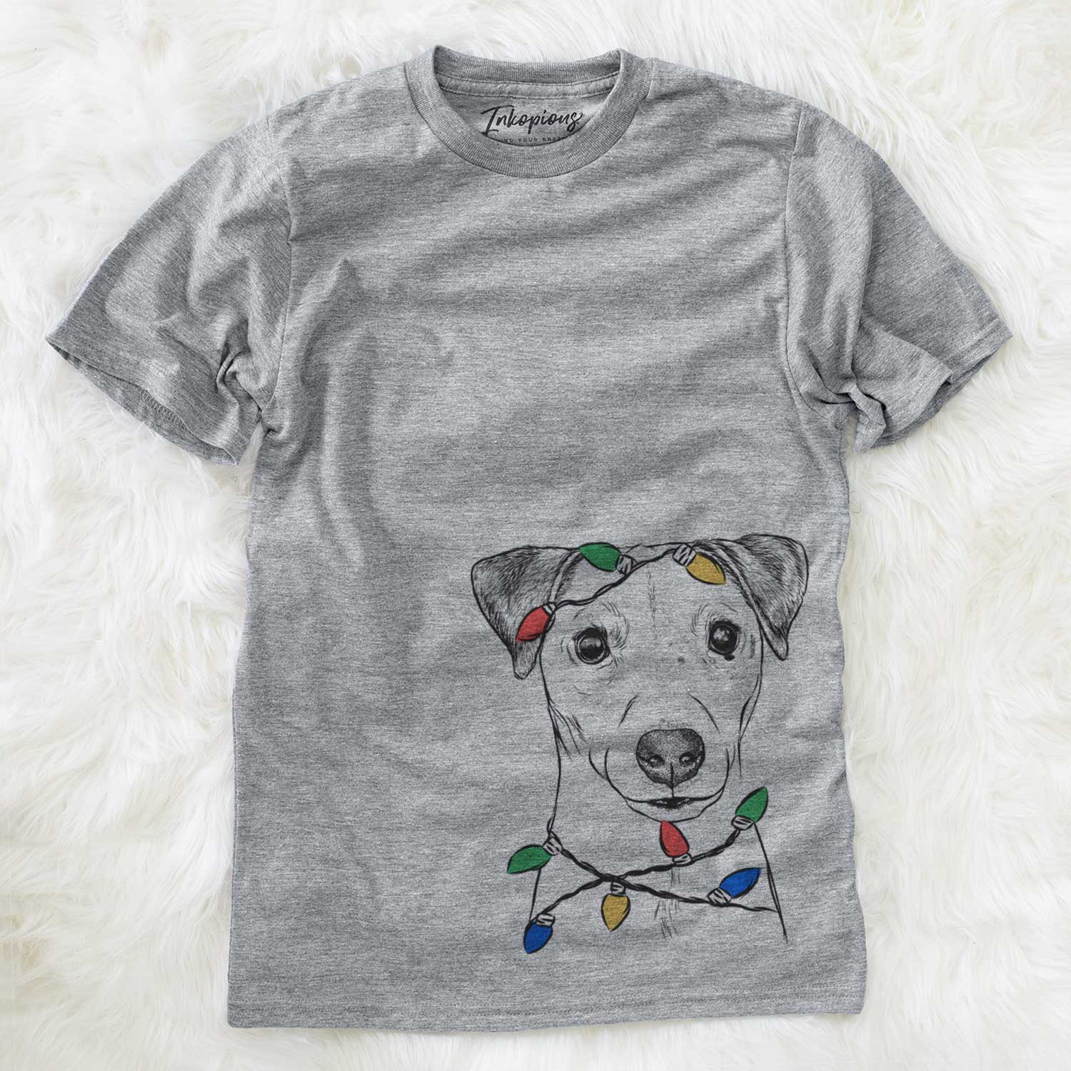 Christmas Lights Ally the Jack Russell Terrier - Unisex Crewneck