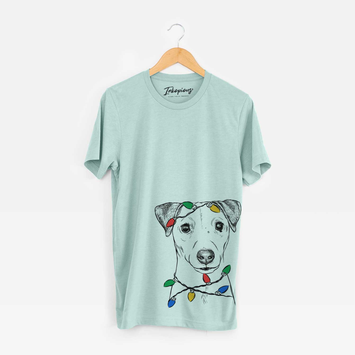 Christmas Lights Ally the Jack Russell Terrier - Unisex Crewneck