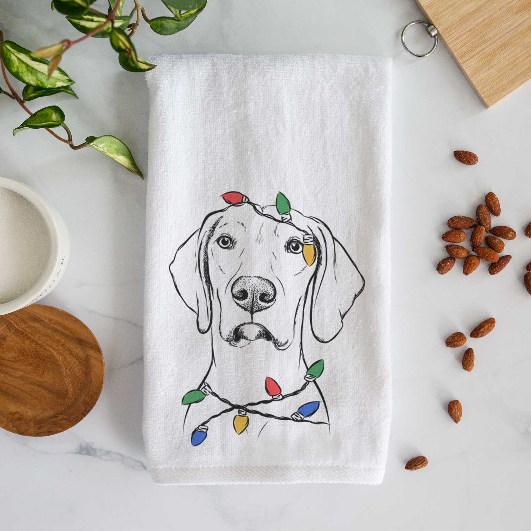 Almond the Vizmaraner Decorative Hand Towel