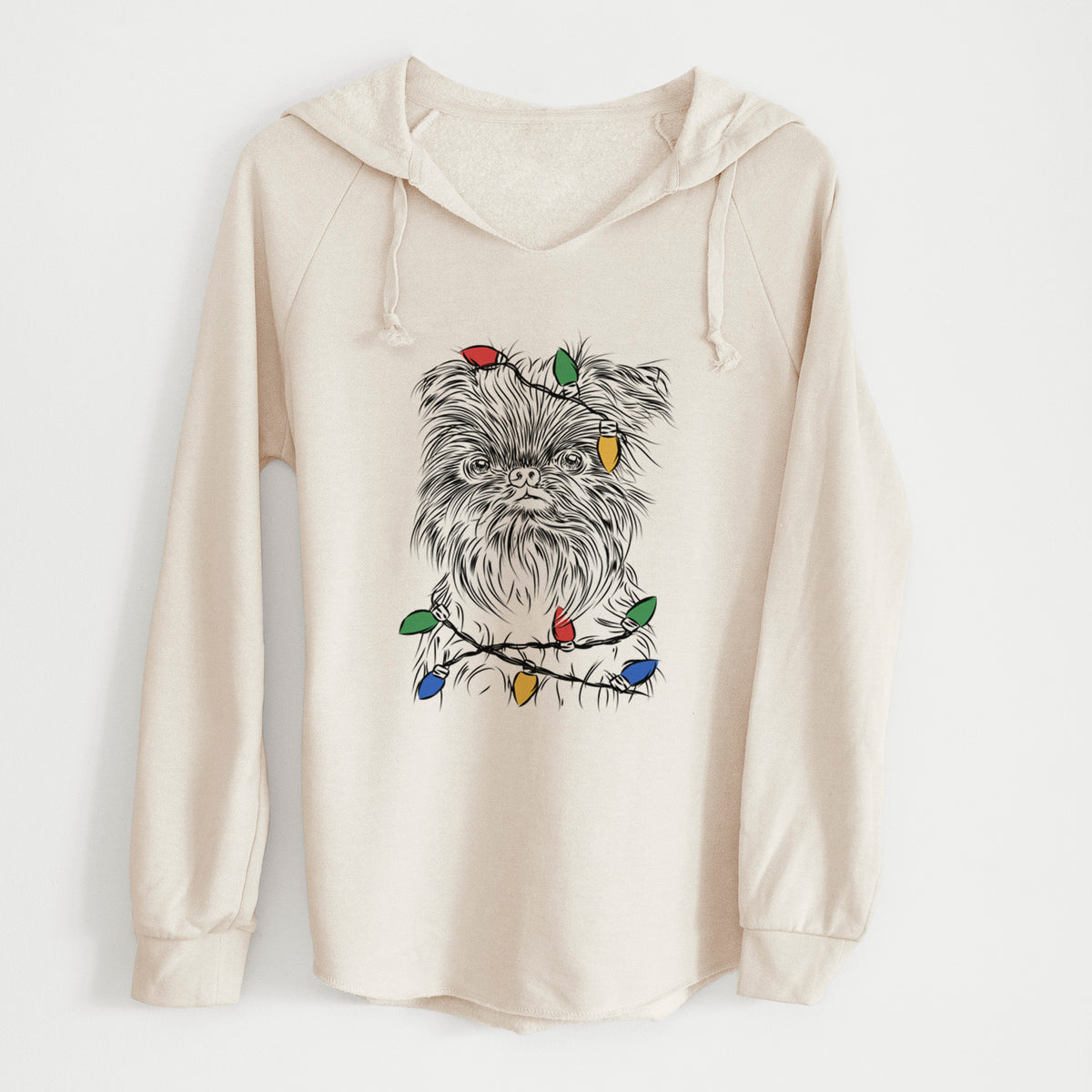Christmas Lights Alo the Brussels Griffon - Cali Wave Hooded Sweatshirt