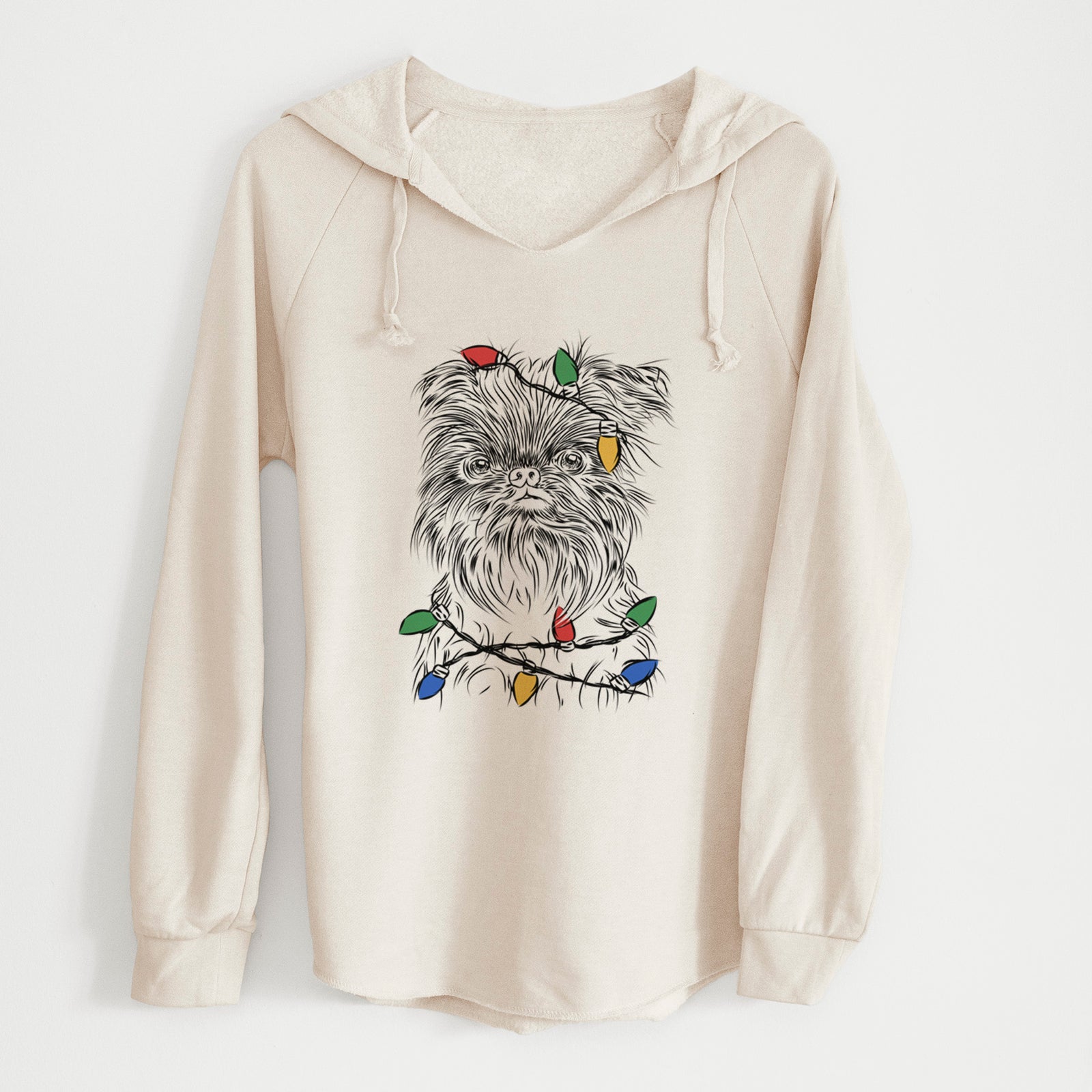 Christmas Lights Alo the Brussels Griffon - Cali Wave Hooded Sweatshirt