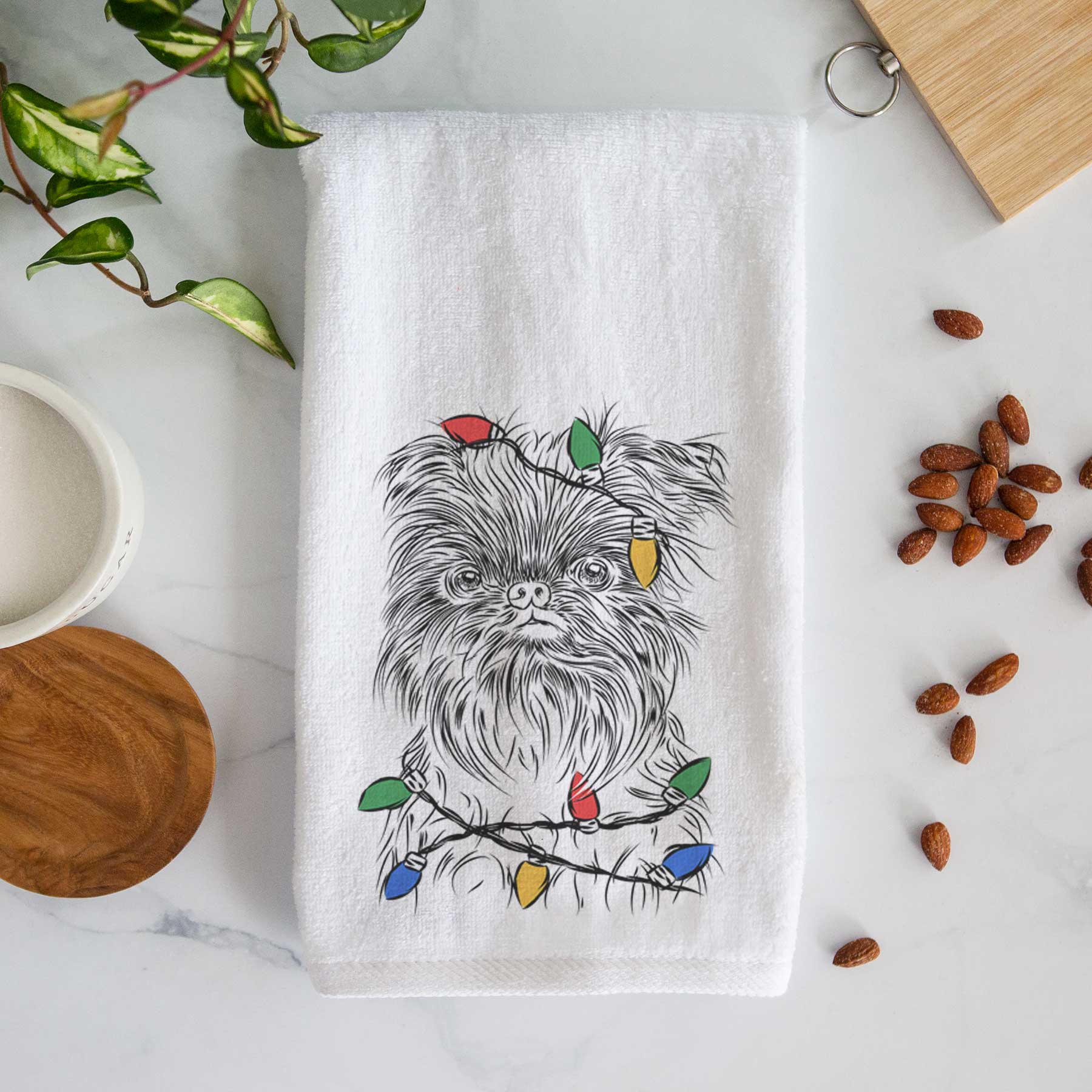 Alo the Brussels Griffon Decorative Hand Towel