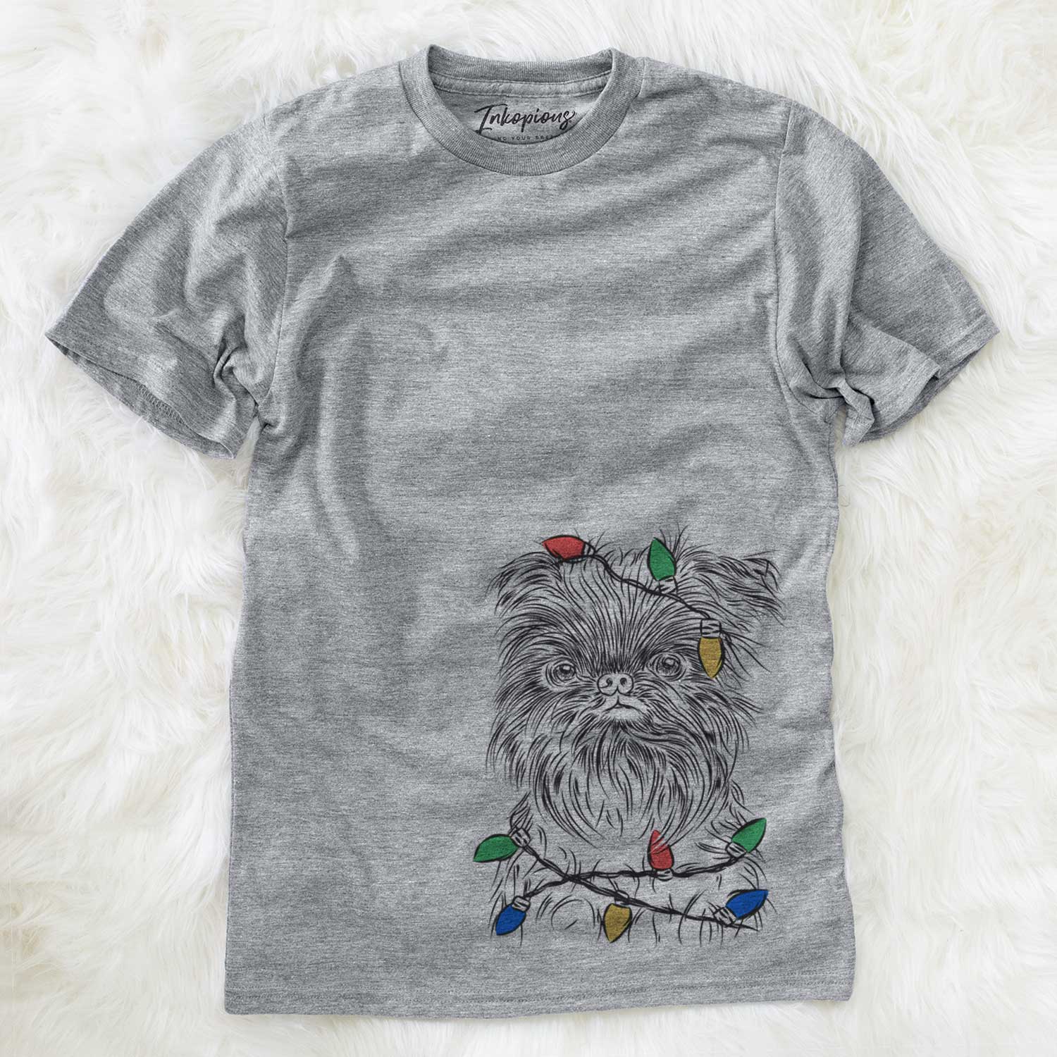 Christmas Lights Alo the Brussels Griffon - Unisex Crewneck