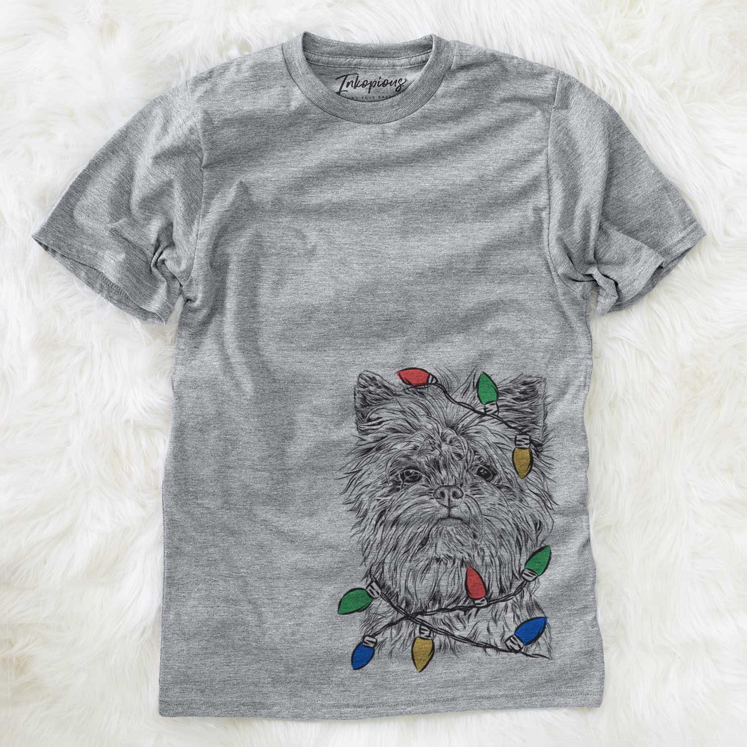 Christmas Lights Alvin the Affenpinscher - Unisex Crewneck