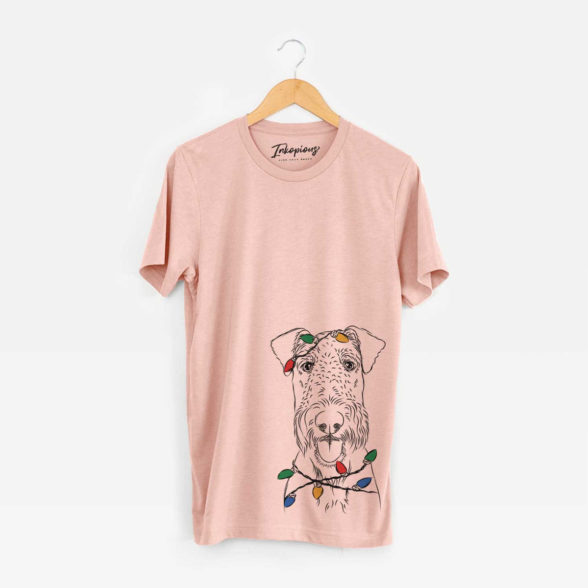 Christmas Lights Andy the Airedale Terrier - Unisex Crewneck