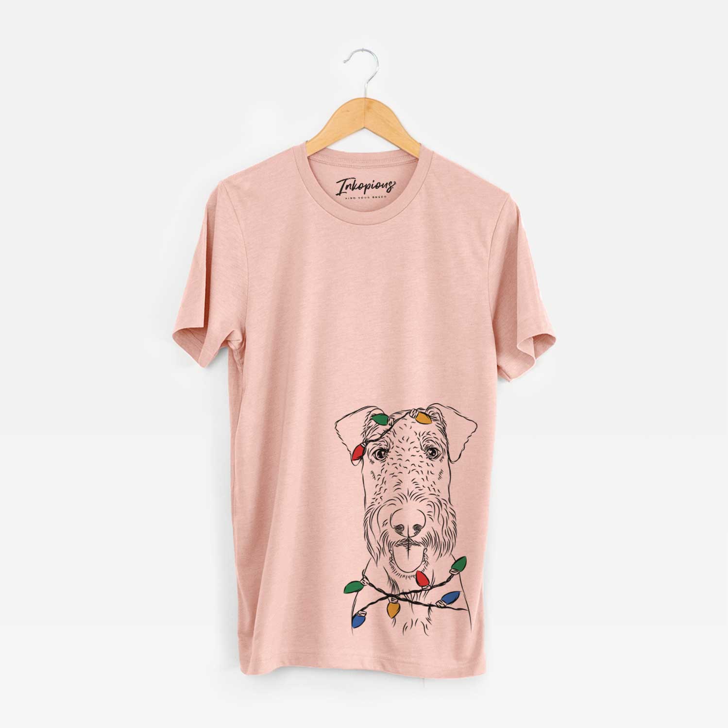 Christmas Lights Andy the Airedale Terrier - Unisex Crewneck