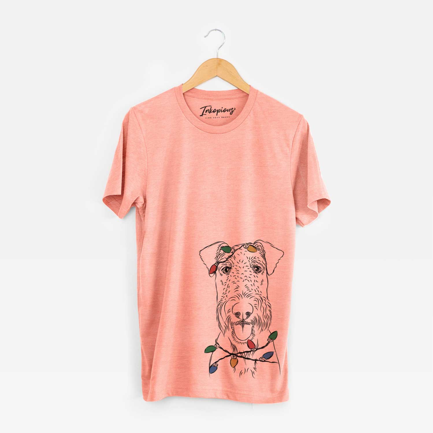 Christmas Lights Andy the Airedale Terrier - Unisex Crewneck