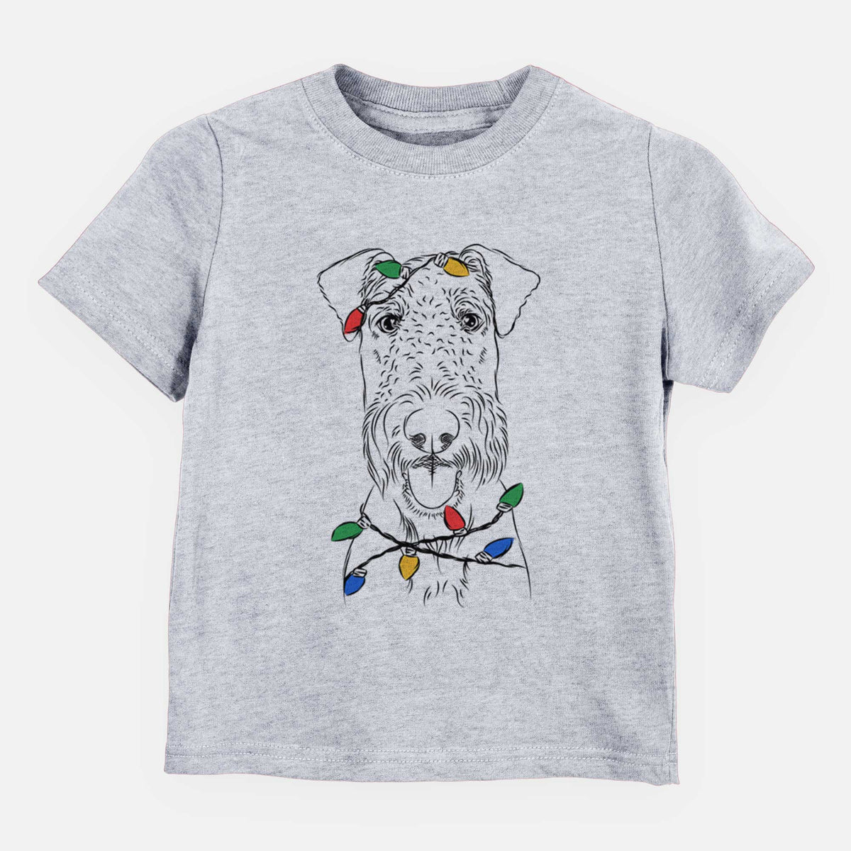 Christmas Lights Andy the Airedale Terrier - Kids/Youth/Toddler Shirt