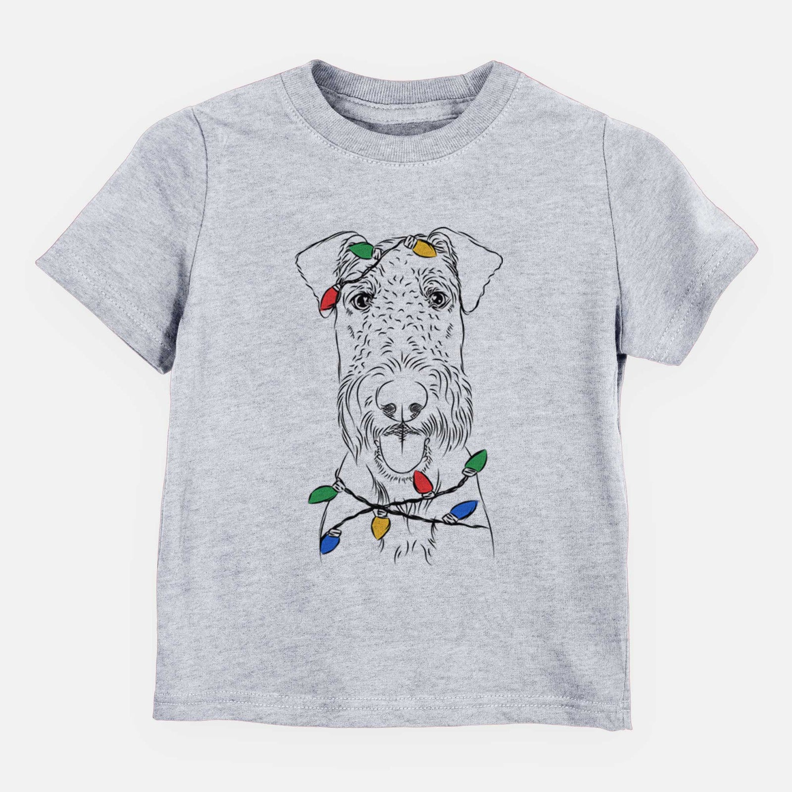 Christmas Lights Andy the Airedale Terrier - Kids/Youth/Toddler Shirt