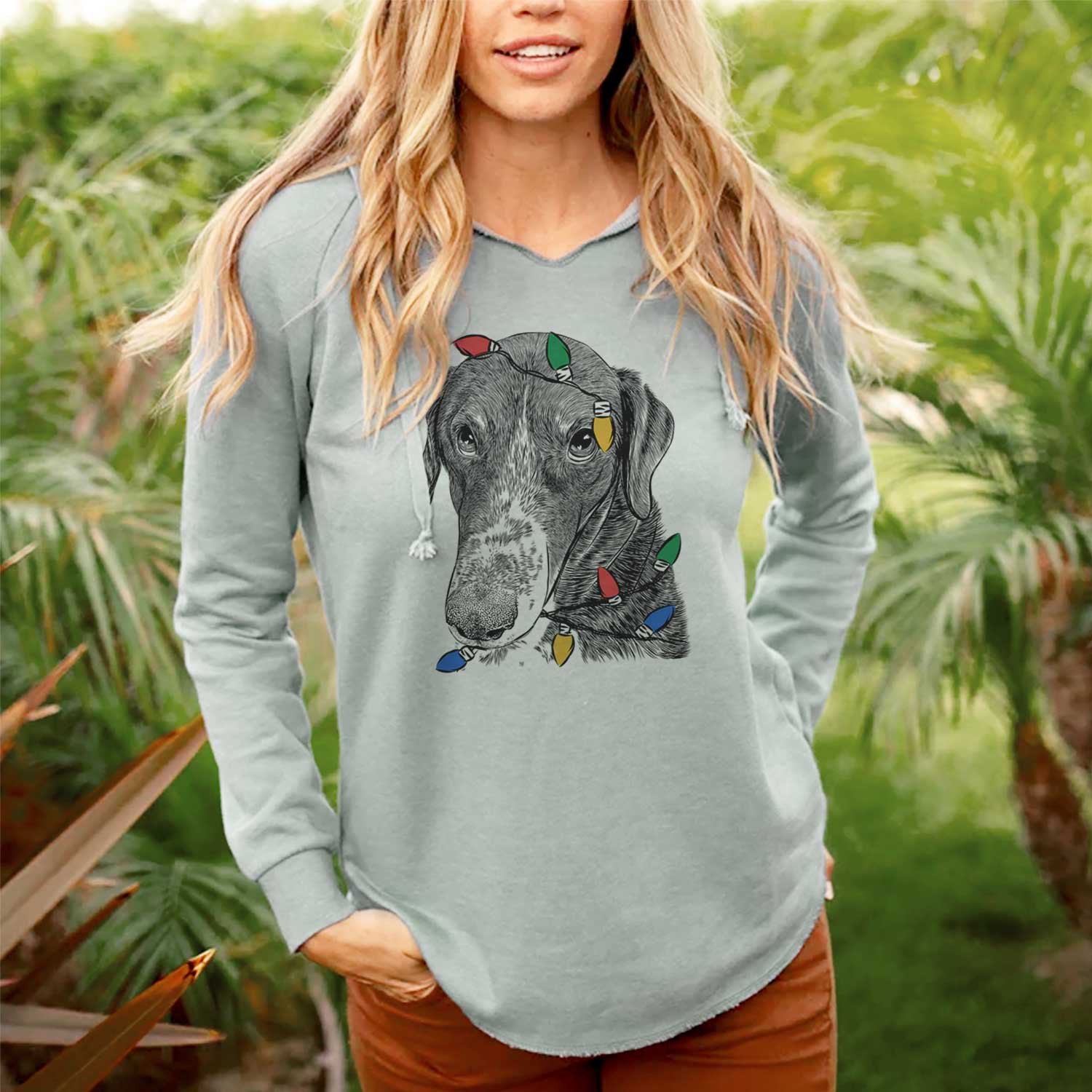 Christmas Lights Angel Orion the Mixed Breed - Cali Wave Hooded Sweatshirt