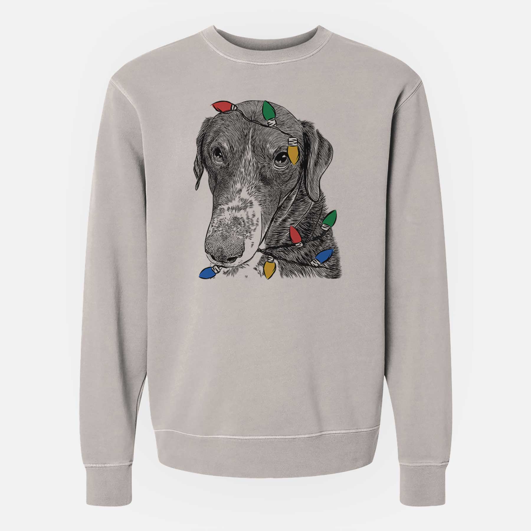 Christmas Lights Angel Orion the Mixed Breed - Unisex Pigment Dyed Crew Sweatshirt