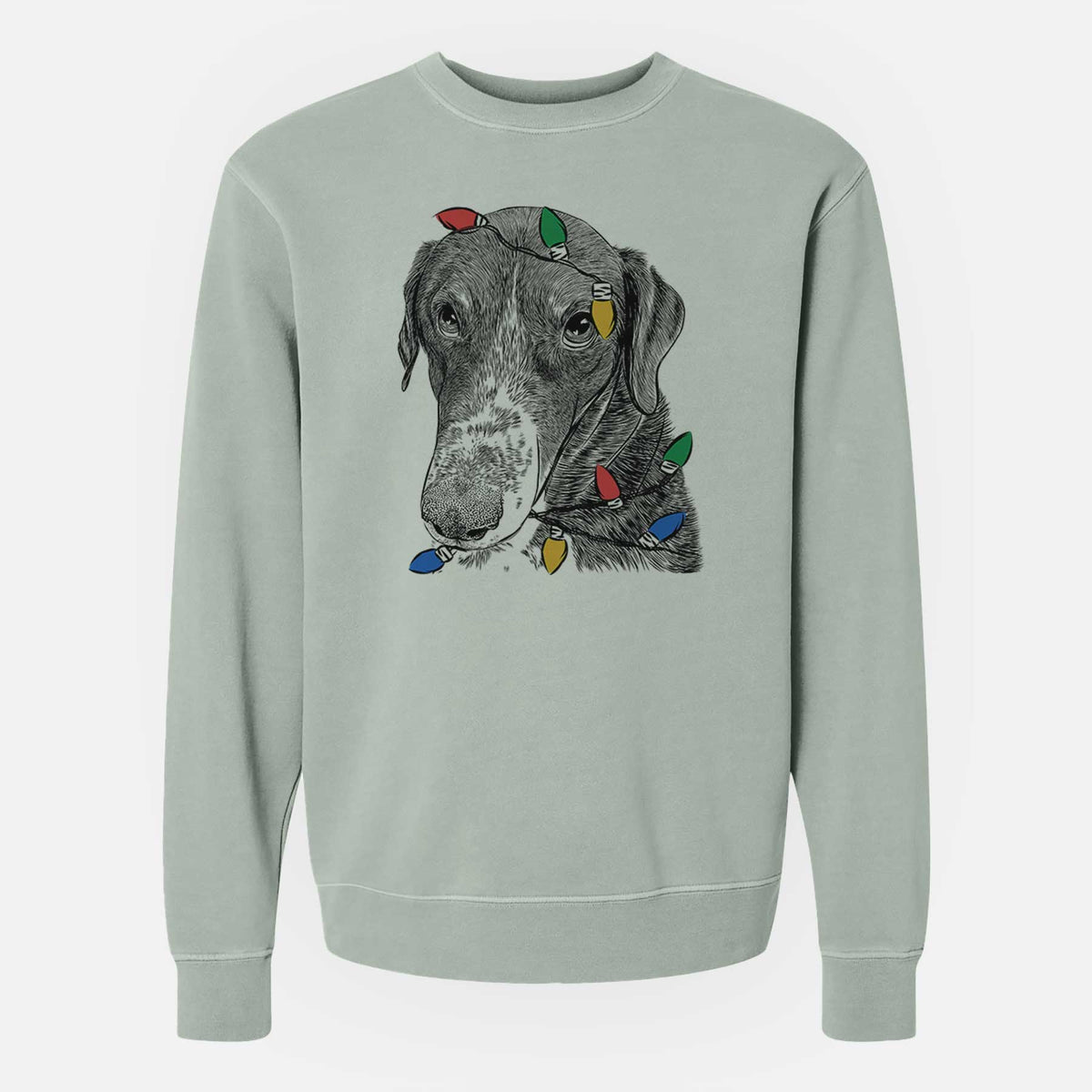 Christmas Lights Angel Orion the Mixed Breed - Unisex Pigment Dyed Crew Sweatshirt