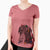 Christmas Lights Angel Orion the Mixed Breed - Women's V-neck Shirt