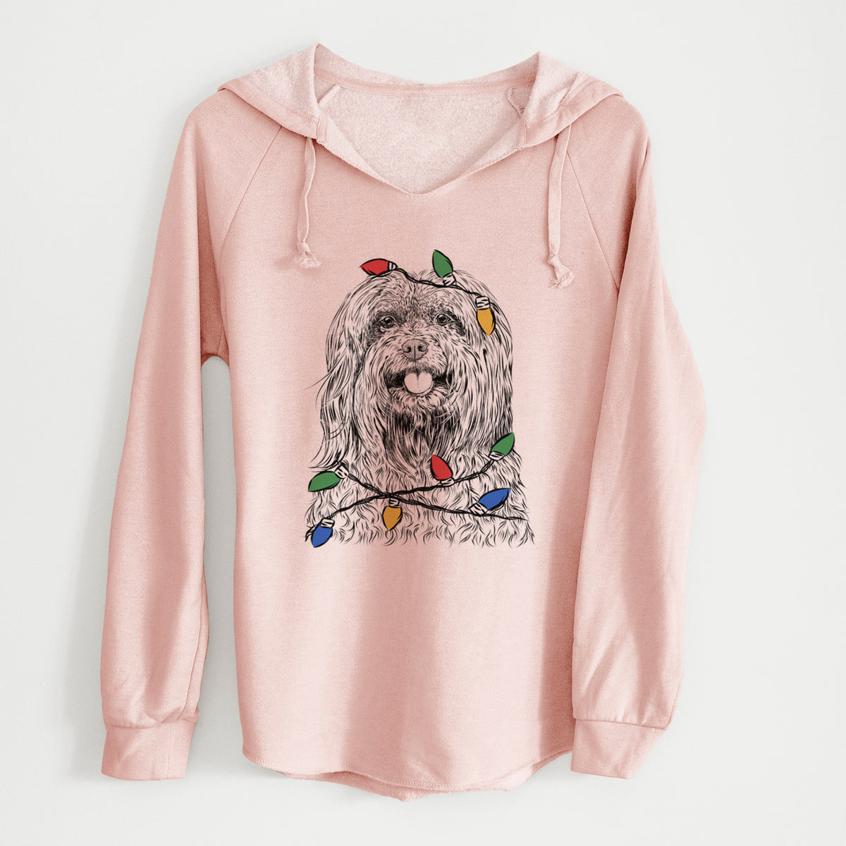 Christmas Lights Annie the Mixed Breed - Cali Wave Hooded Sweatshirt