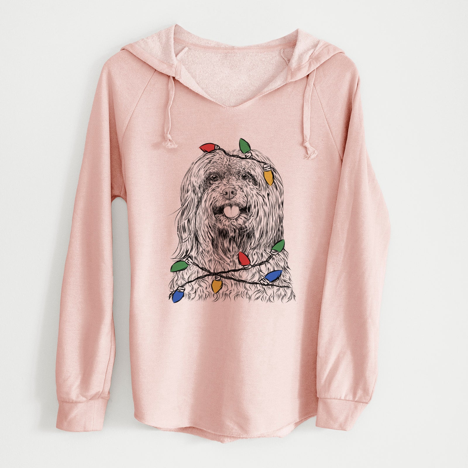 Christmas Lights Annie the Mixed Breed - Cali Wave Hooded Sweatshirt