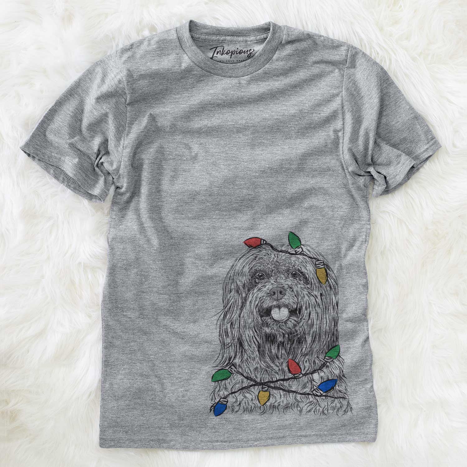 Christmas Lights Annie the Mixed Breed - Unisex Crewneck