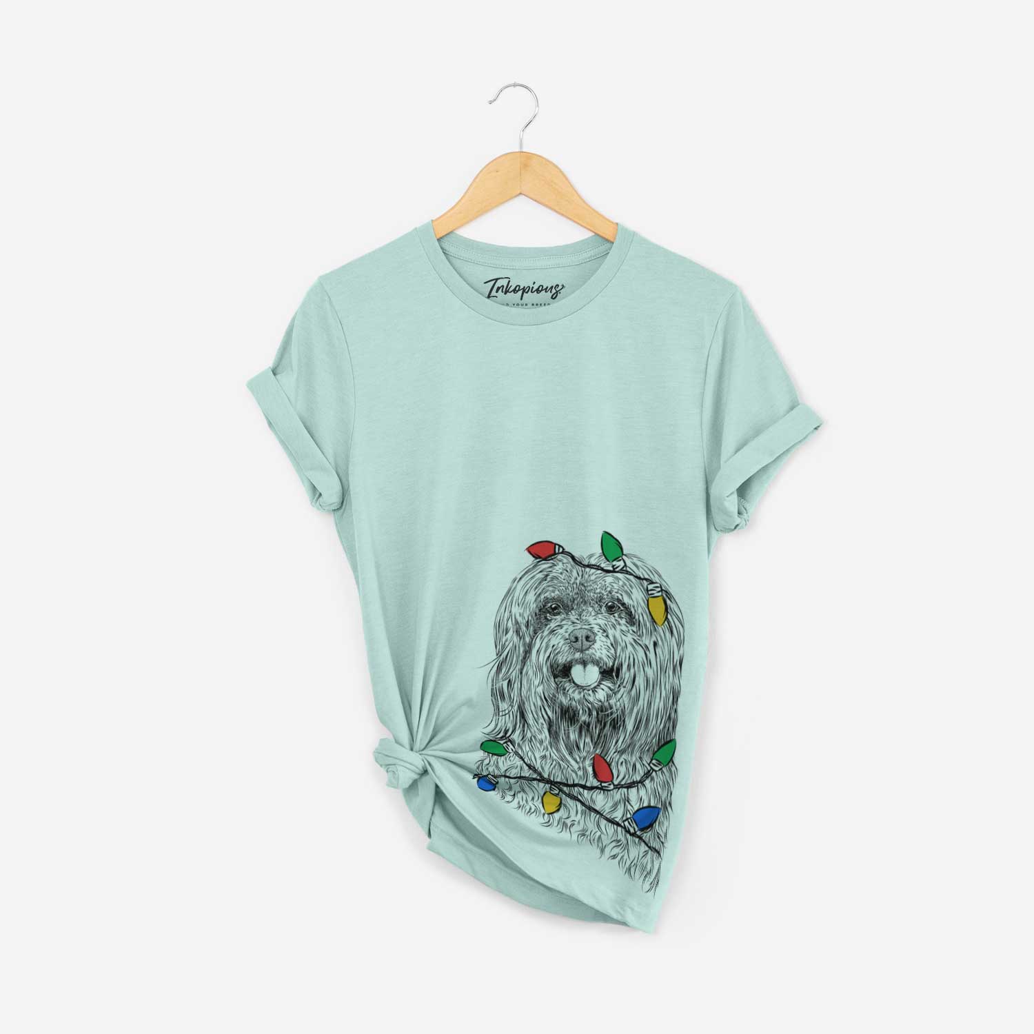 Christmas Lights Annie the Mixed Breed - Unisex Crewneck