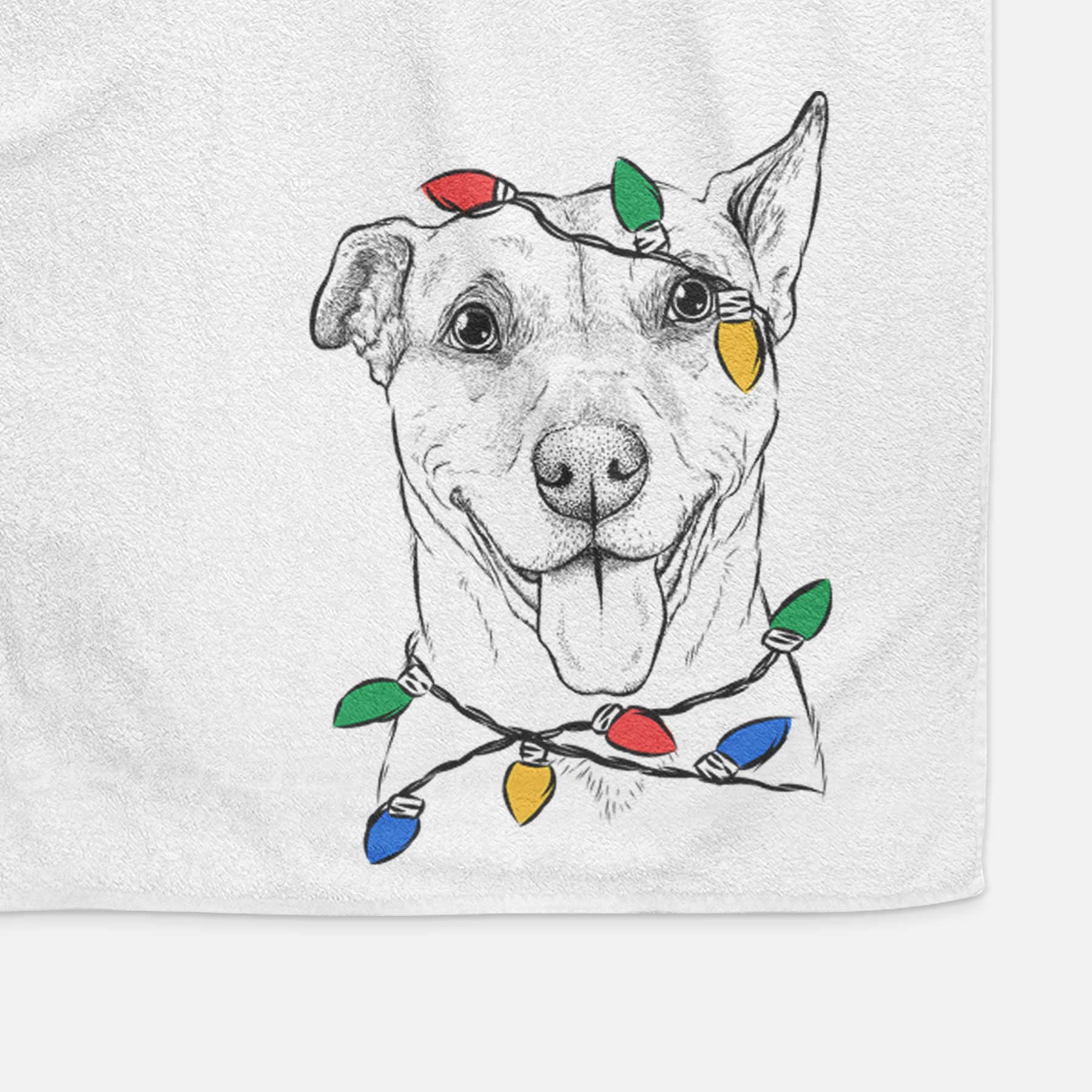 Annie Belle the Pitbull Mix Decorative Hand Towel