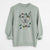 Christmas Lights Annie Belle the Pitbull Mix - Unisex Pigment Dyed Crew Sweatshirt