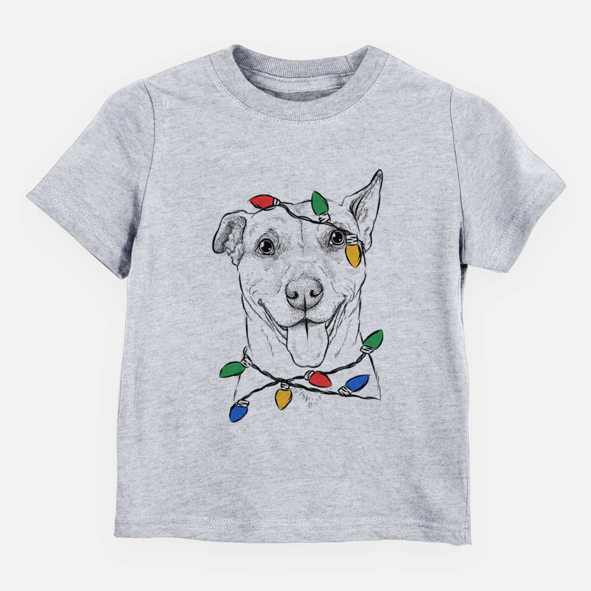 Christmas Lights Annie Belle the Pitbull Mix - Kids/Youth/Toddler Shirt