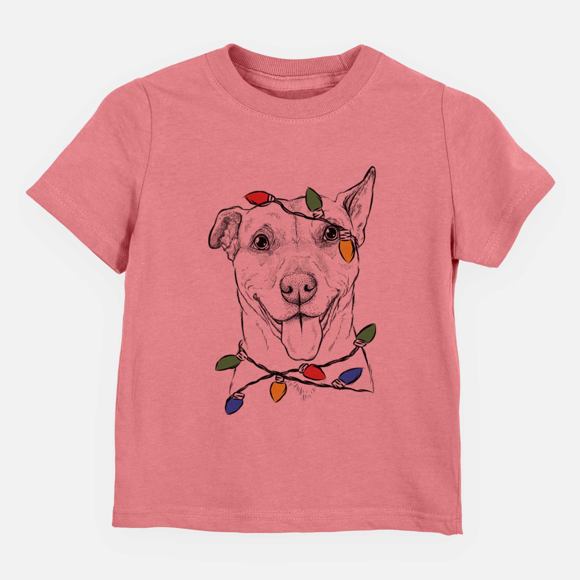 Christmas Lights Annie Belle the Pitbull Mix - Kids/Youth/Toddler Shirt