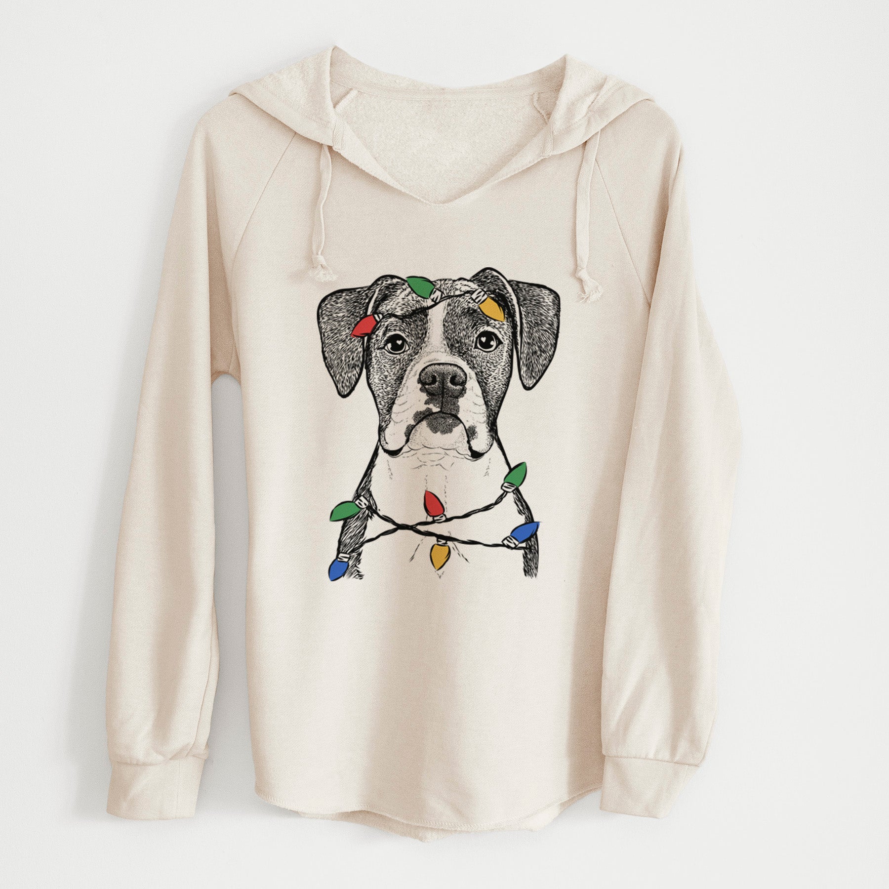 Christmas Lights Annie the Boxer - Cali Wave Hooded Sweatshirt