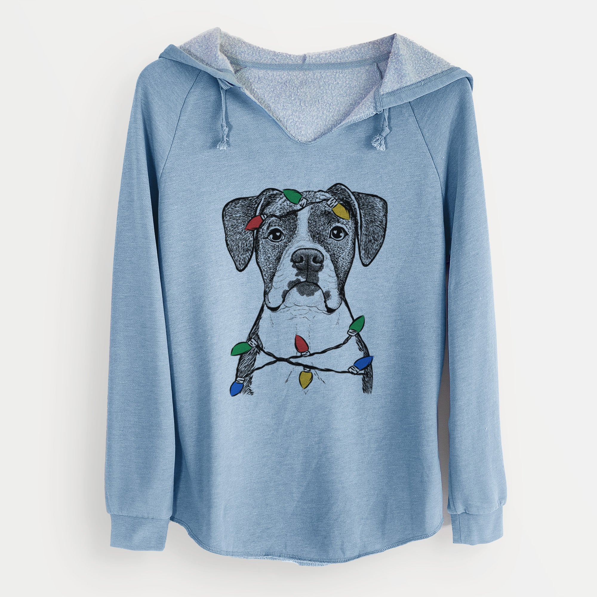 Christmas Lights Annie the Boxer - Cali Wave Hooded Sweatshirt