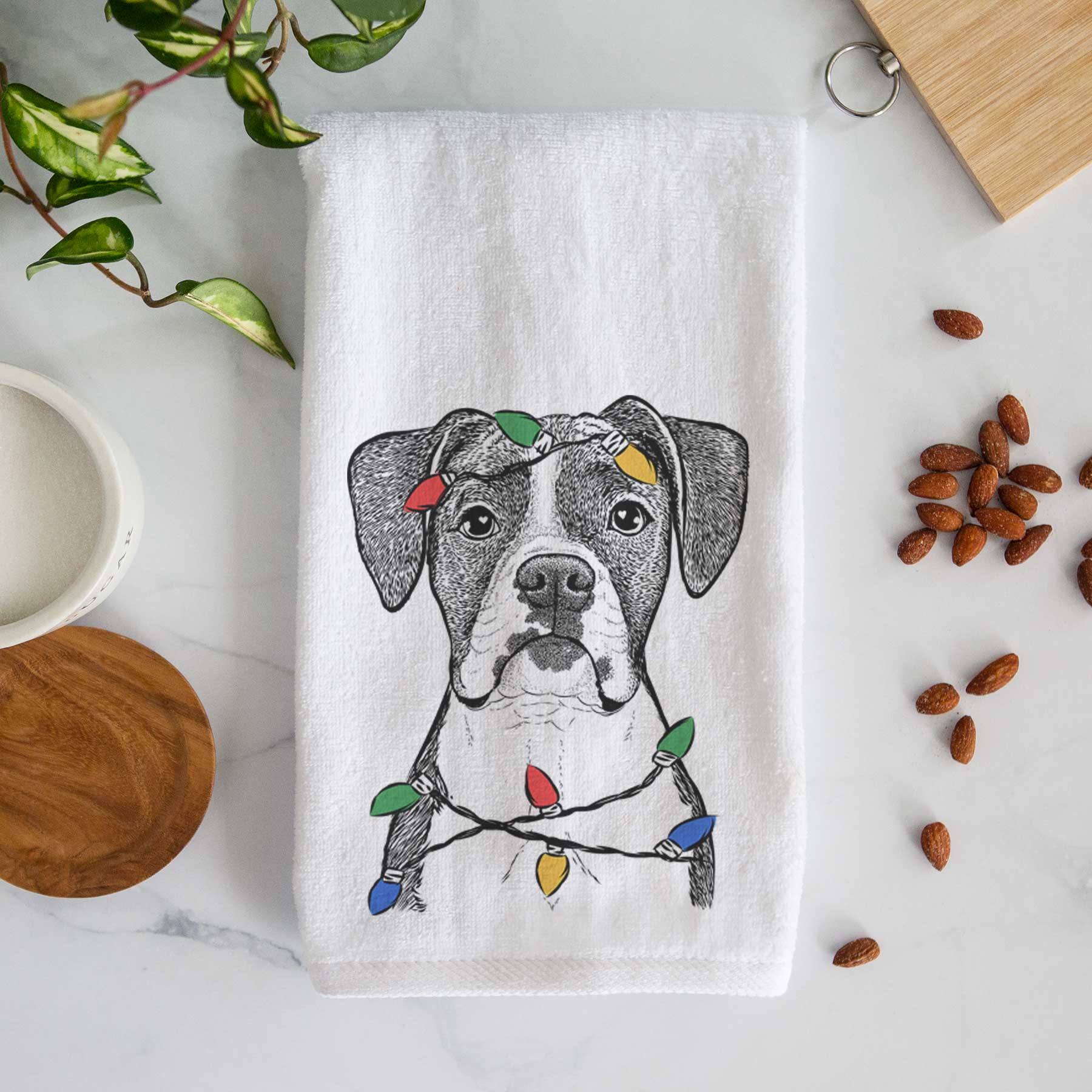 Annie the Boxer Decorative Hand Towel