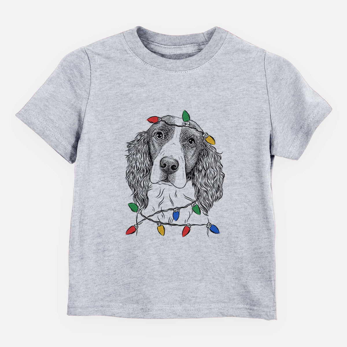 Christmas Lights Annie the English Springer Spaniel - Kids/Youth/Toddler Shirt