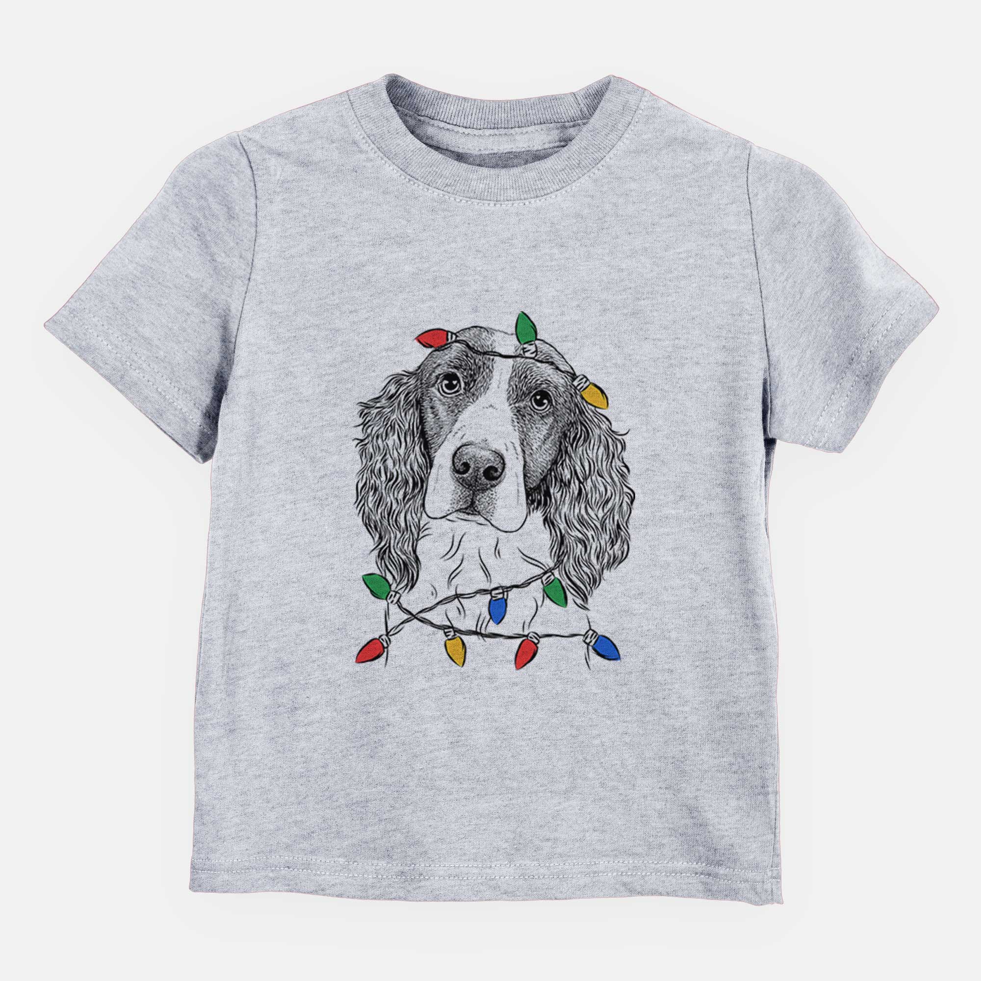 Christmas Lights Annie the English Springer Spaniel - Kids/Youth/Toddler Shirt
