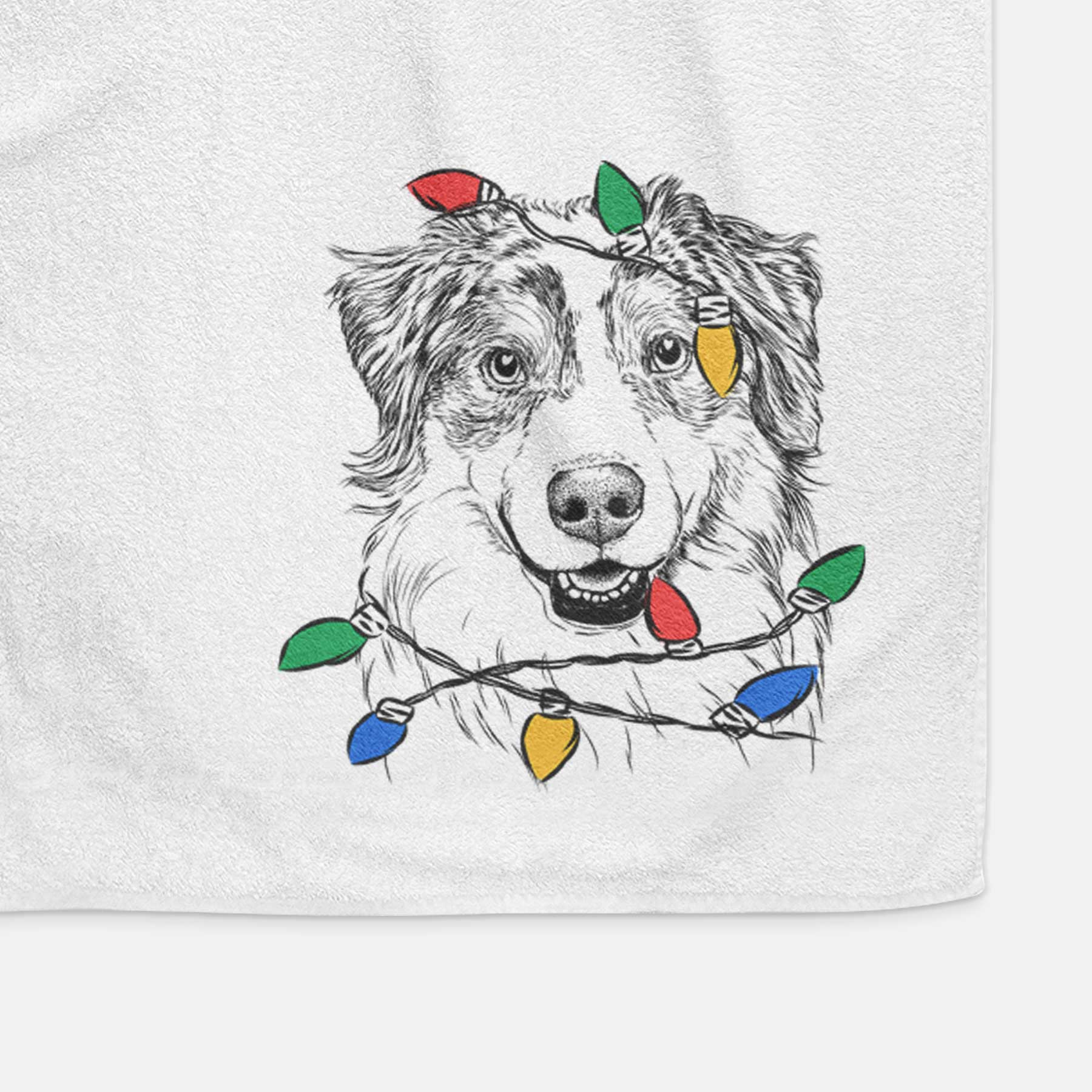 Aonghus the Australian Shepherd Decorative Hand Towel