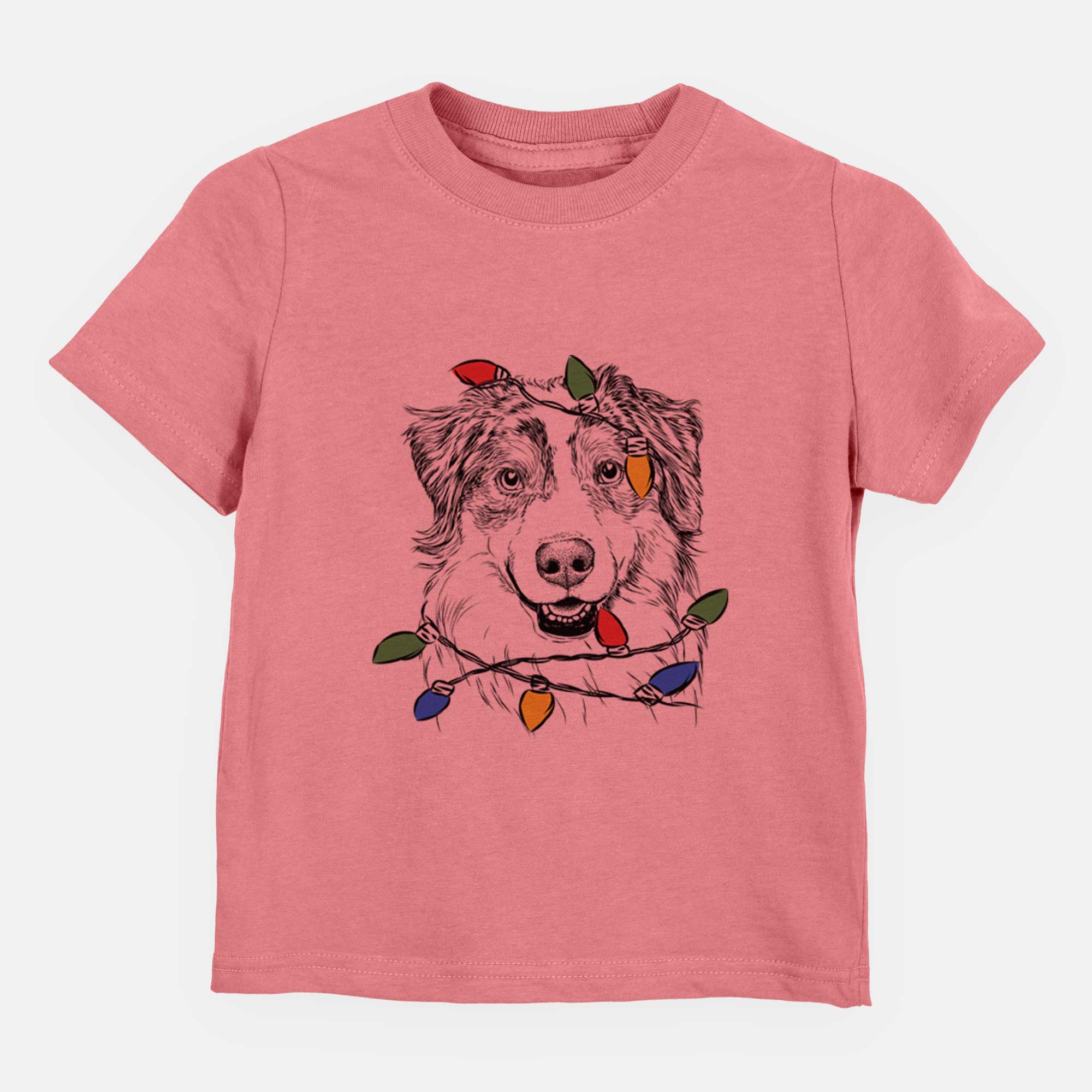 Christmas Lights Aonghus the Australian Shepherd - Kids/Youth/Toddler Shirt