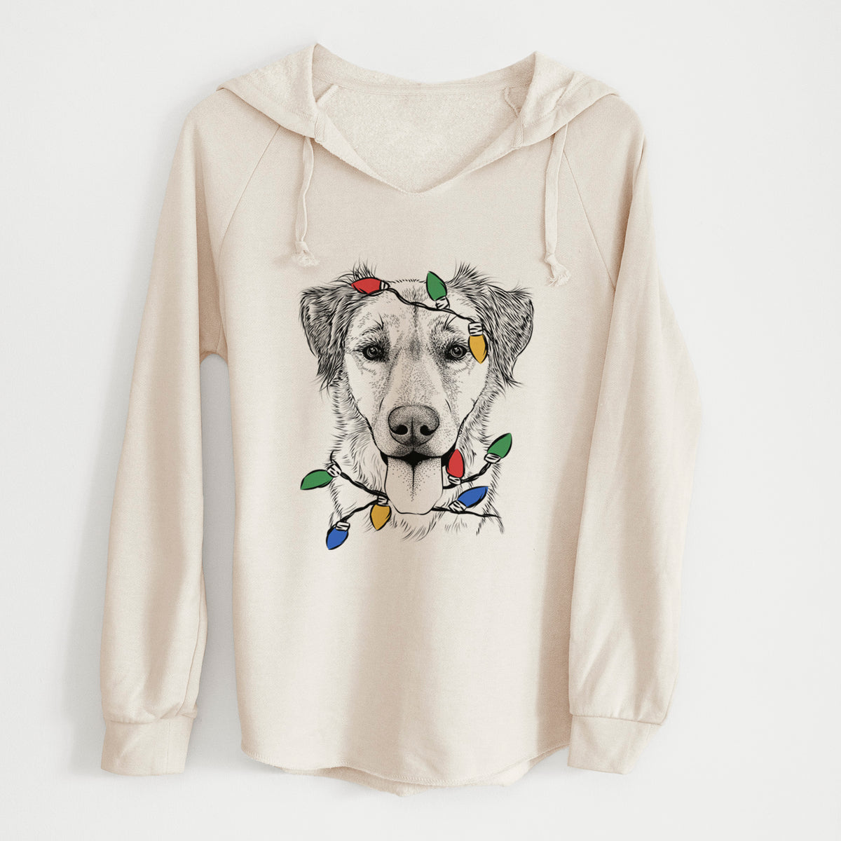 Christmas Lights Apollo the Mixed Breed - Cali Wave Hooded Sweatshirt