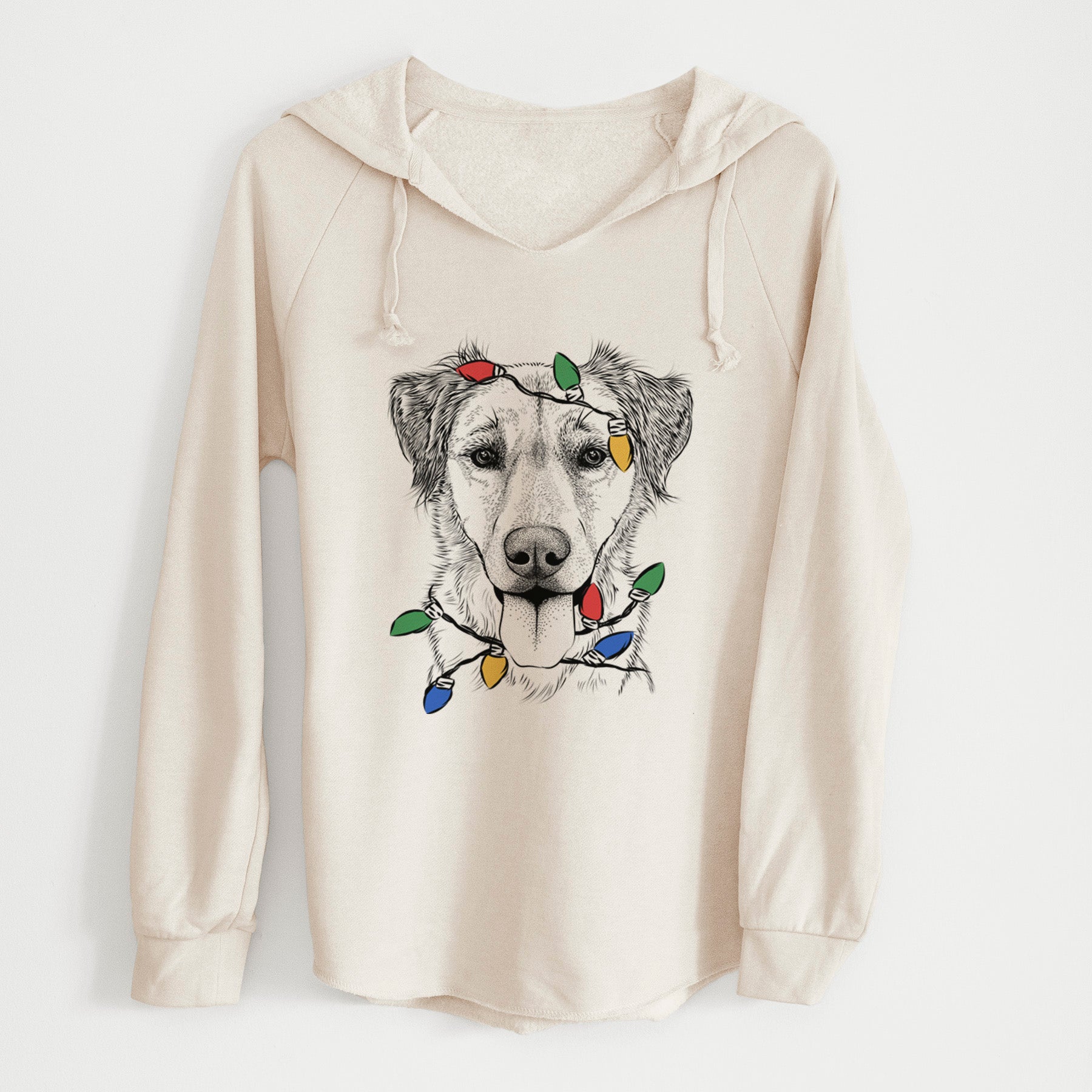 Christmas Lights Apollo the Mixed Breed - Cali Wave Hooded Sweatshirt