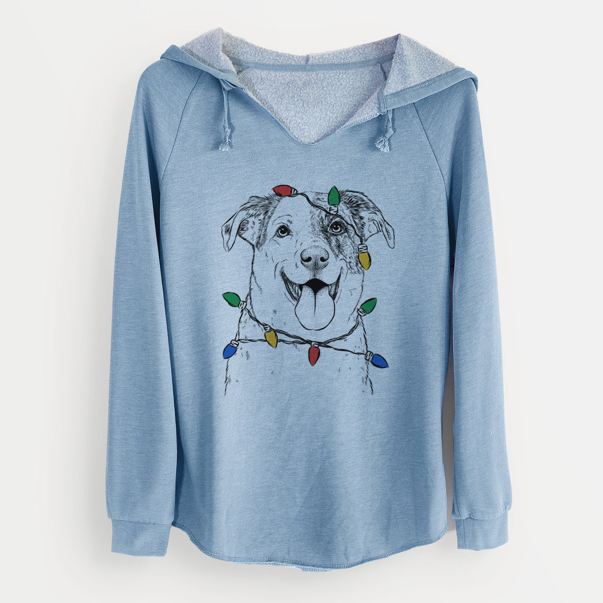 Christmas Lights Archer the Shepherd Mix - Cali Wave Hooded Sweatshirt