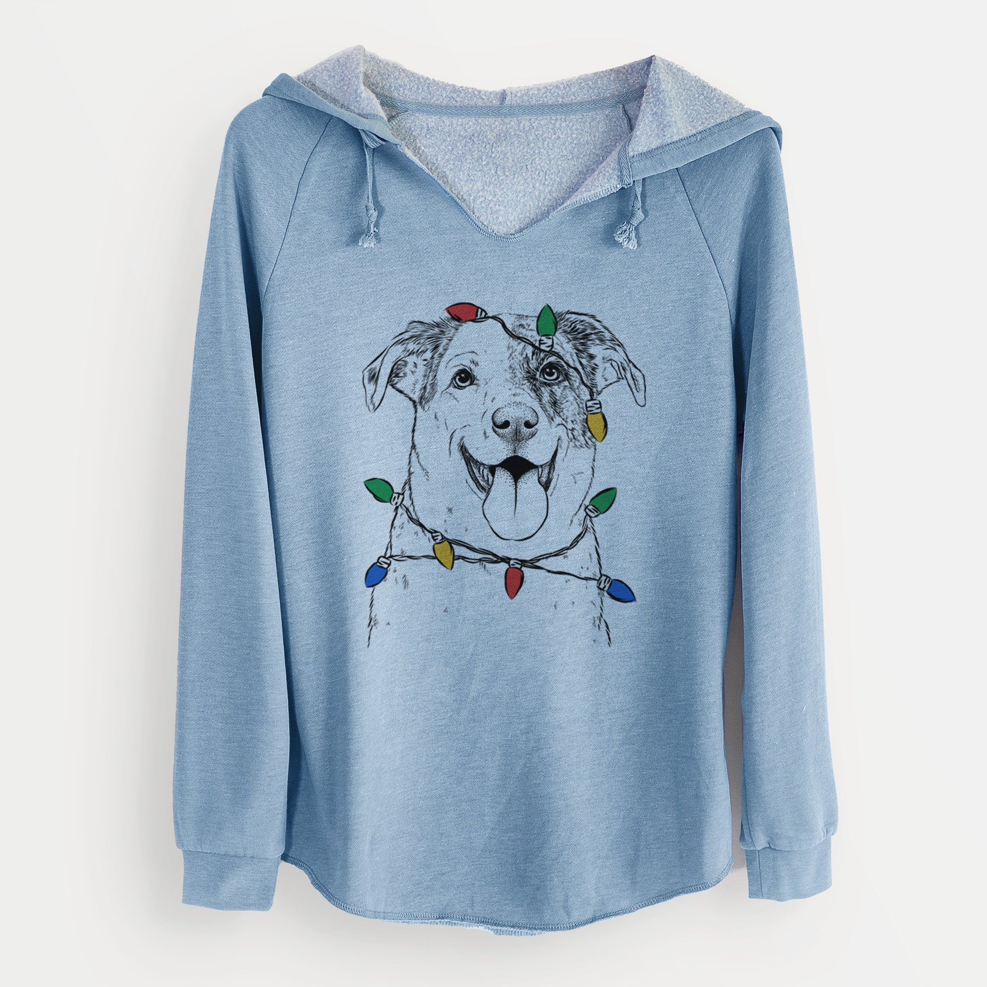 Christmas Lights Archer the Shepherd Mix - Cali Wave Hooded Sweatshirt
