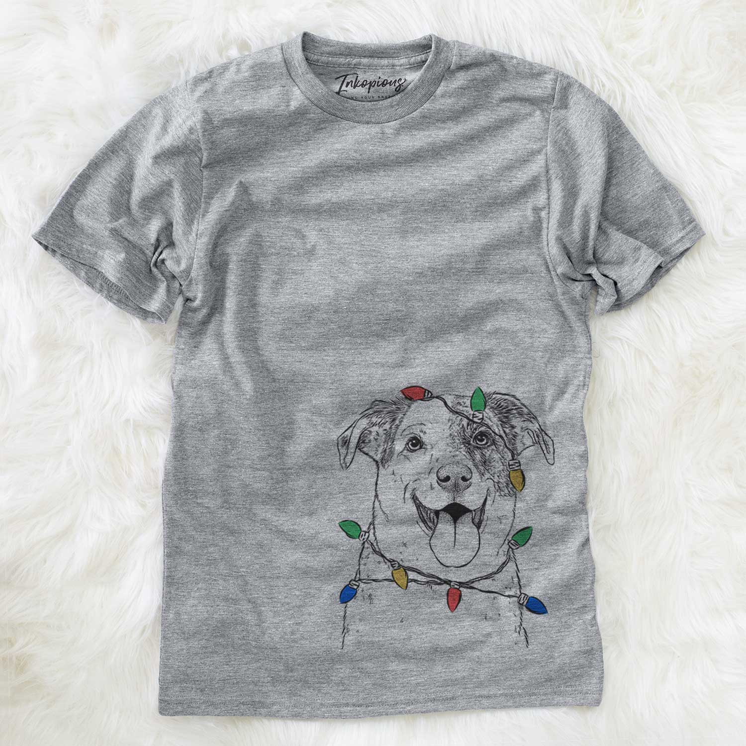 Christmas Lights Archer the Shepherd Mix - Unisex Crewneck