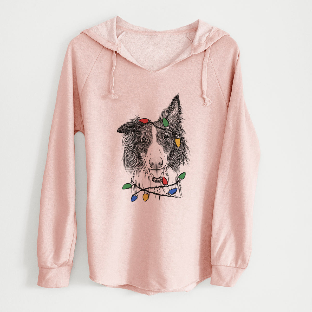 Christmas Lights Archie the Silken Windhound - Cali Wave Hooded Sweatshirt