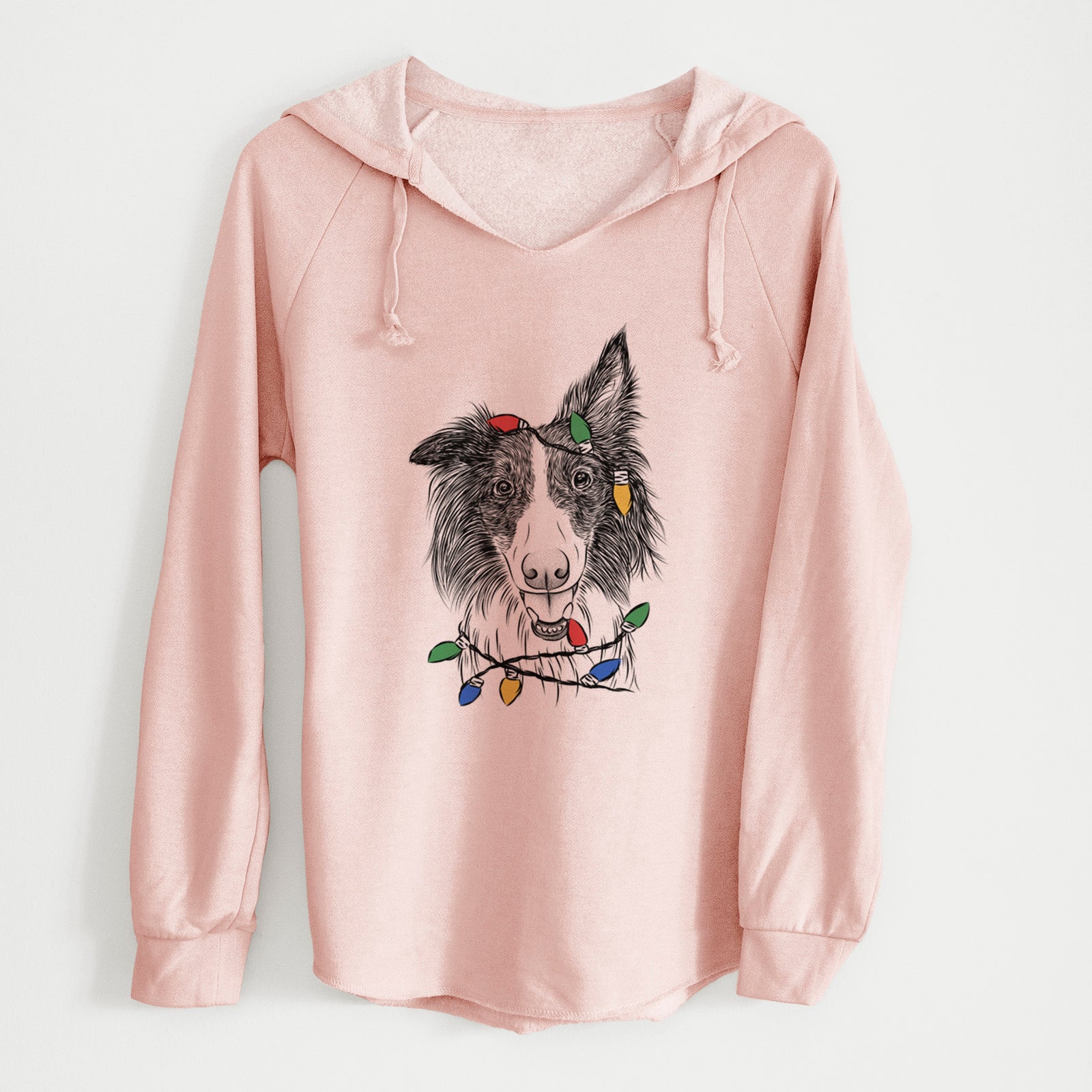 Christmas Lights Archie the Silken Windhound - Cali Wave Hooded Sweatshirt