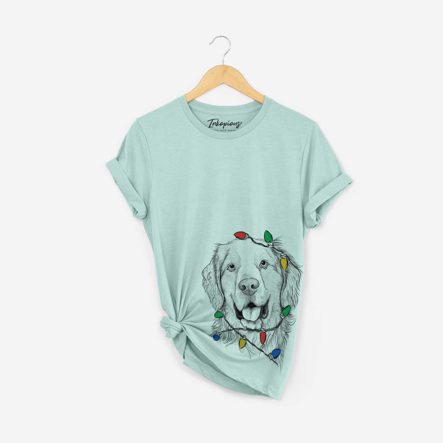 Christmas Lights Archie Benjamin the Mixed Breed - Unisex Crewneck