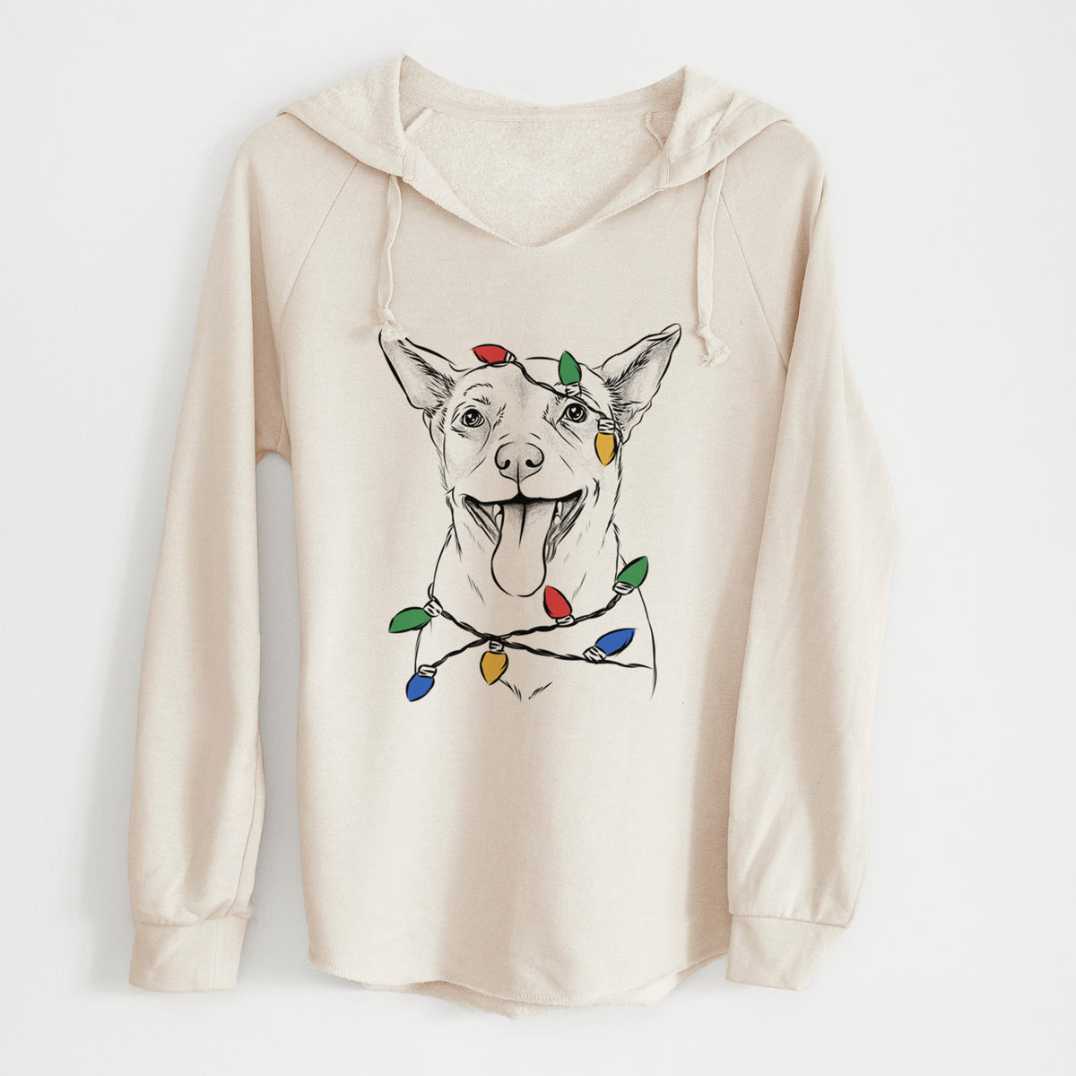 Christmas Lights Archie the Chihuahua Mix - Cali Wave Hooded Sweatshirt