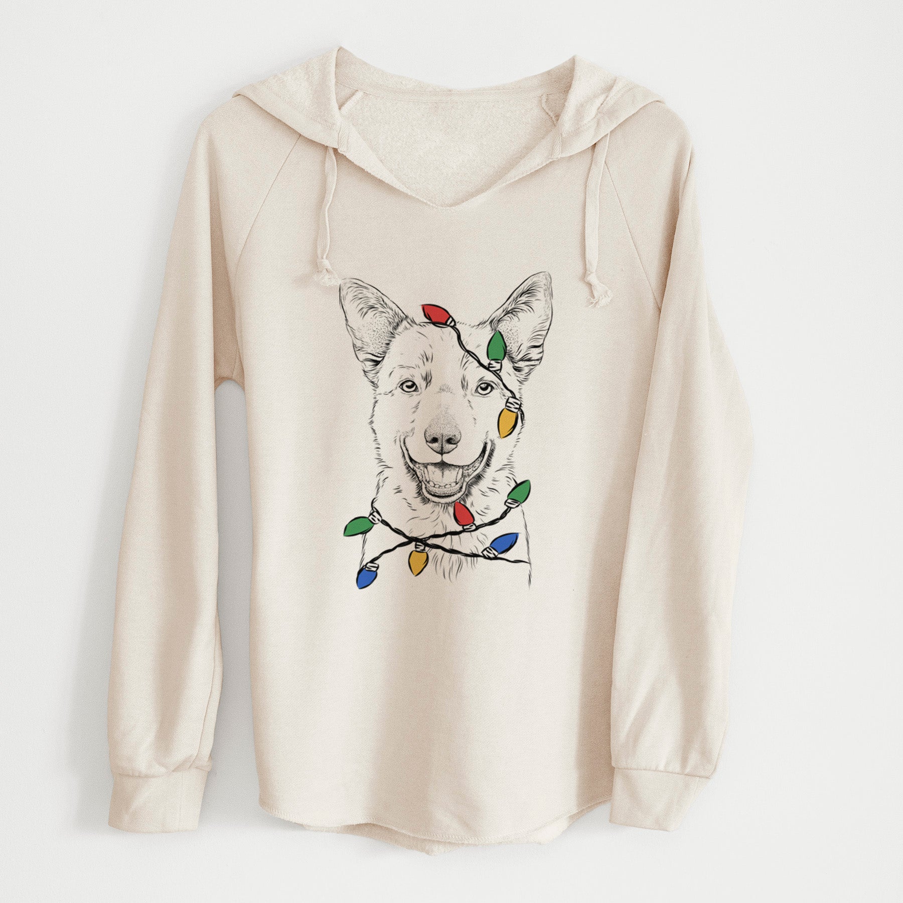 Christmas Lights Arden the Australian Kelpie - Cali Wave Hooded Sweatshirt