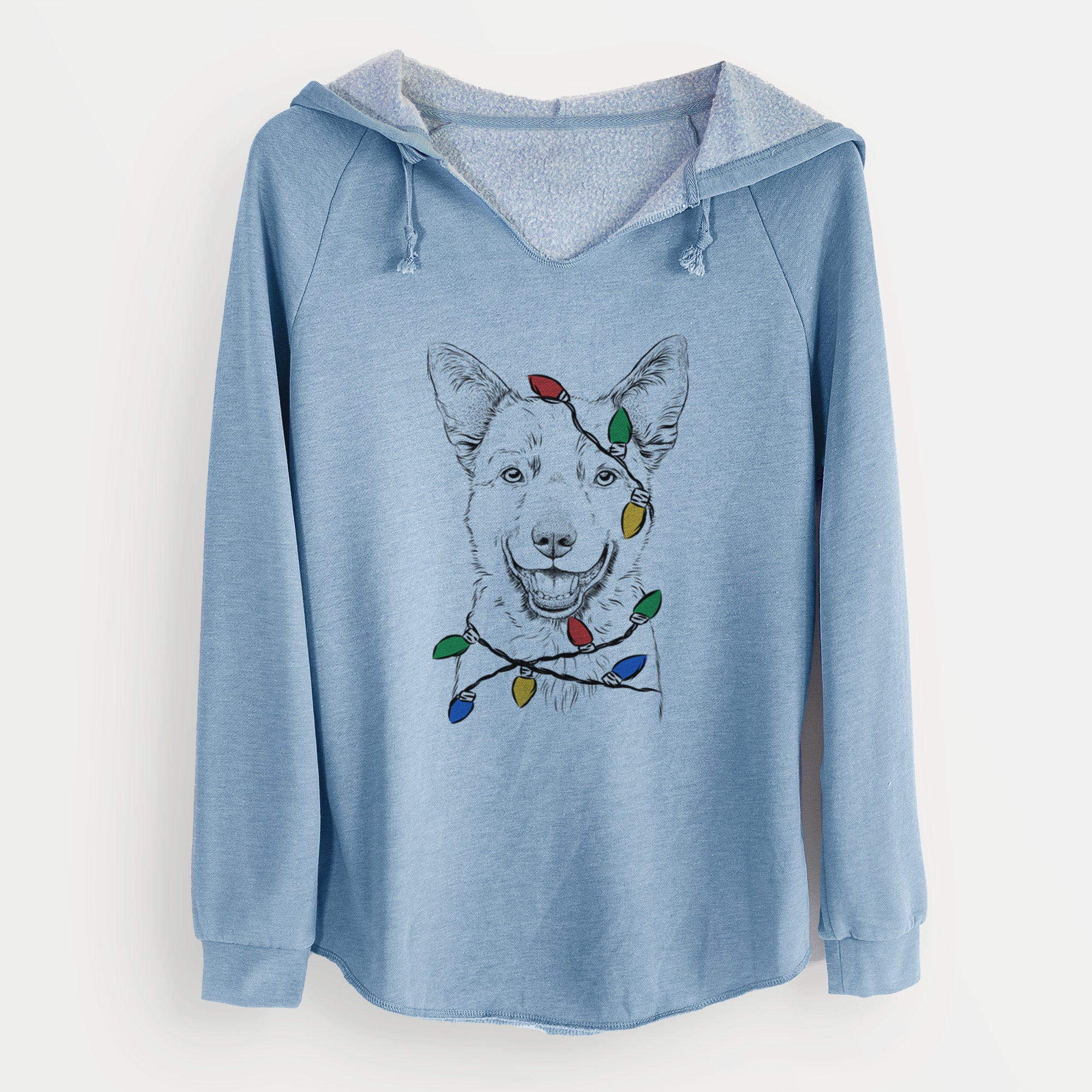 Christmas Lights Arden the Australian Kelpie - Cali Wave Hooded Sweatshirt