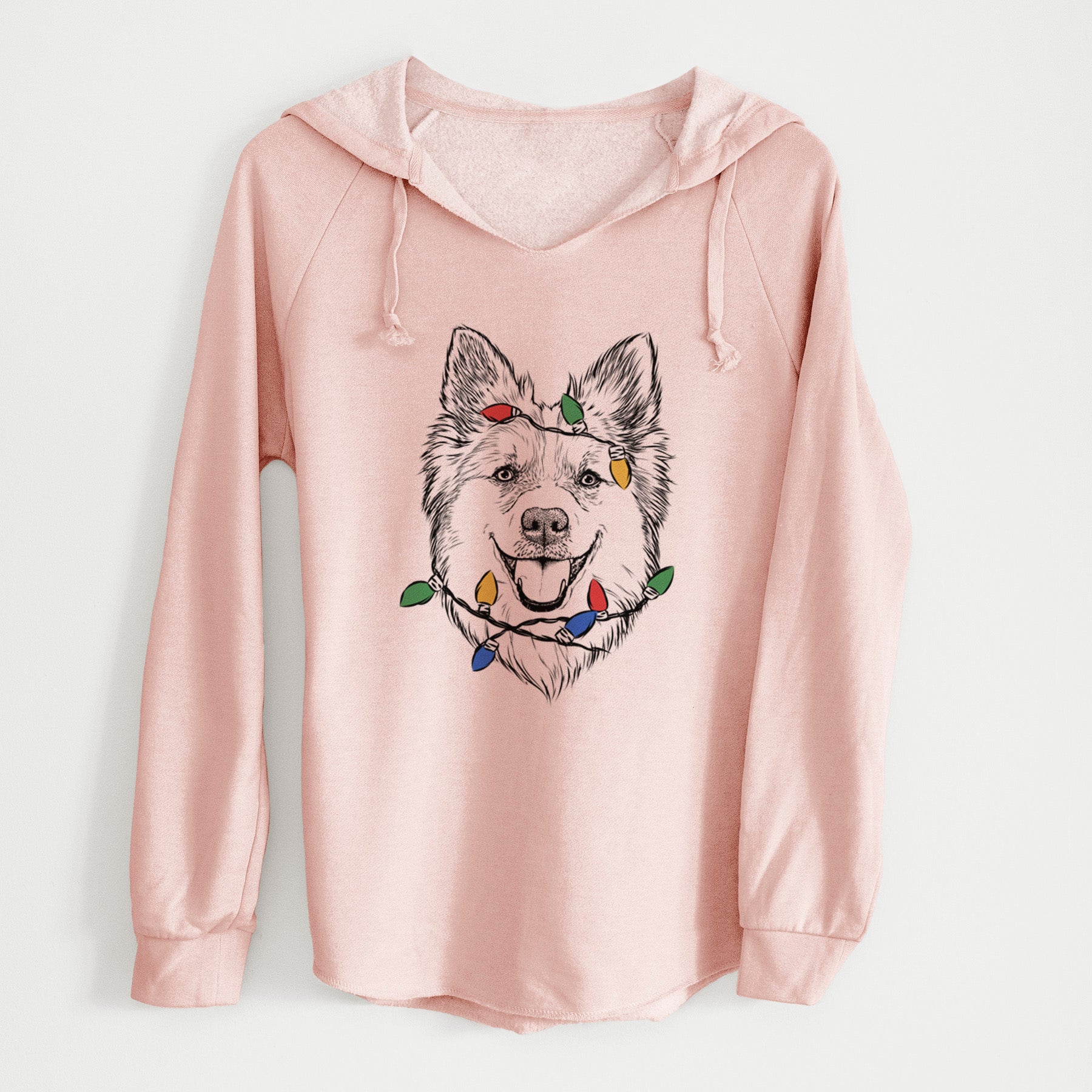 Christmas Lights Ari the Icelandic Sheepdog - Cali Wave Hooded Sweatshirt