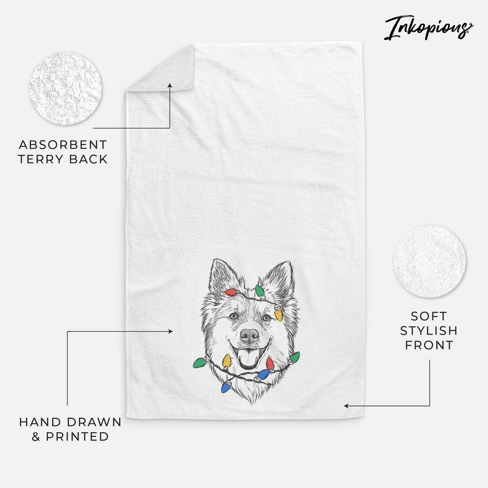 Ari the Icelandic Sheepdog Decorative Hand Towel