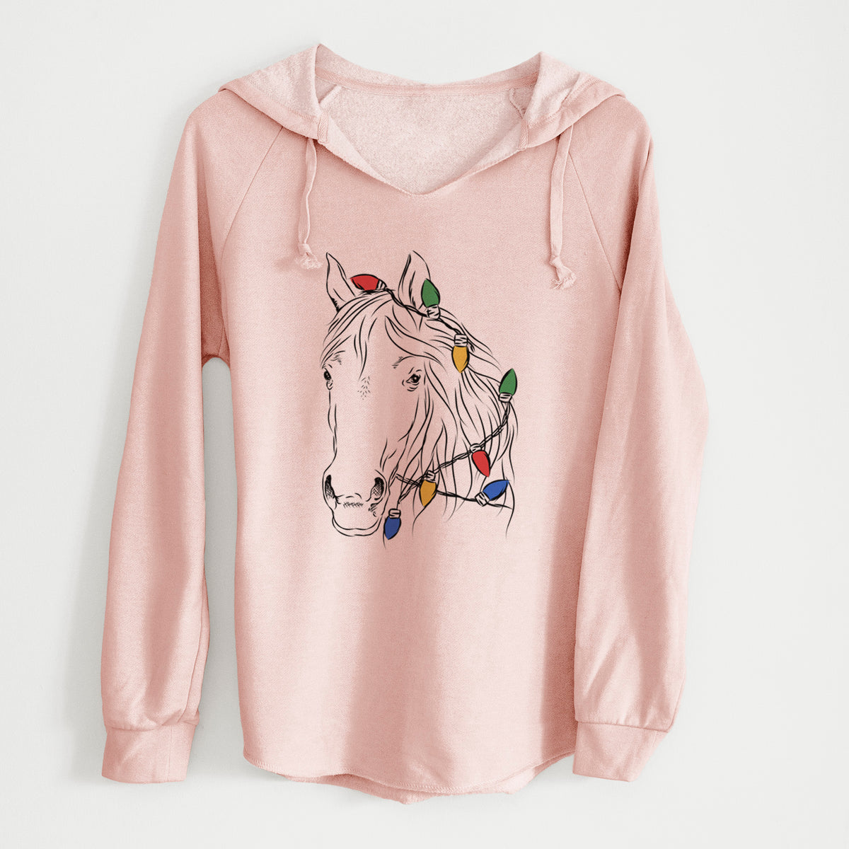 Christmas Lights Aria the Horse - Cali Wave Hooded Sweatshirt