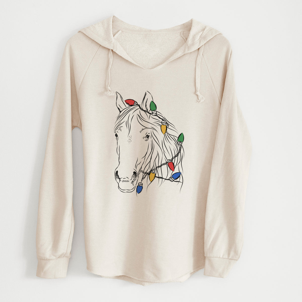 Christmas Lights Aria the Horse - Cali Wave Hooded Sweatshirt