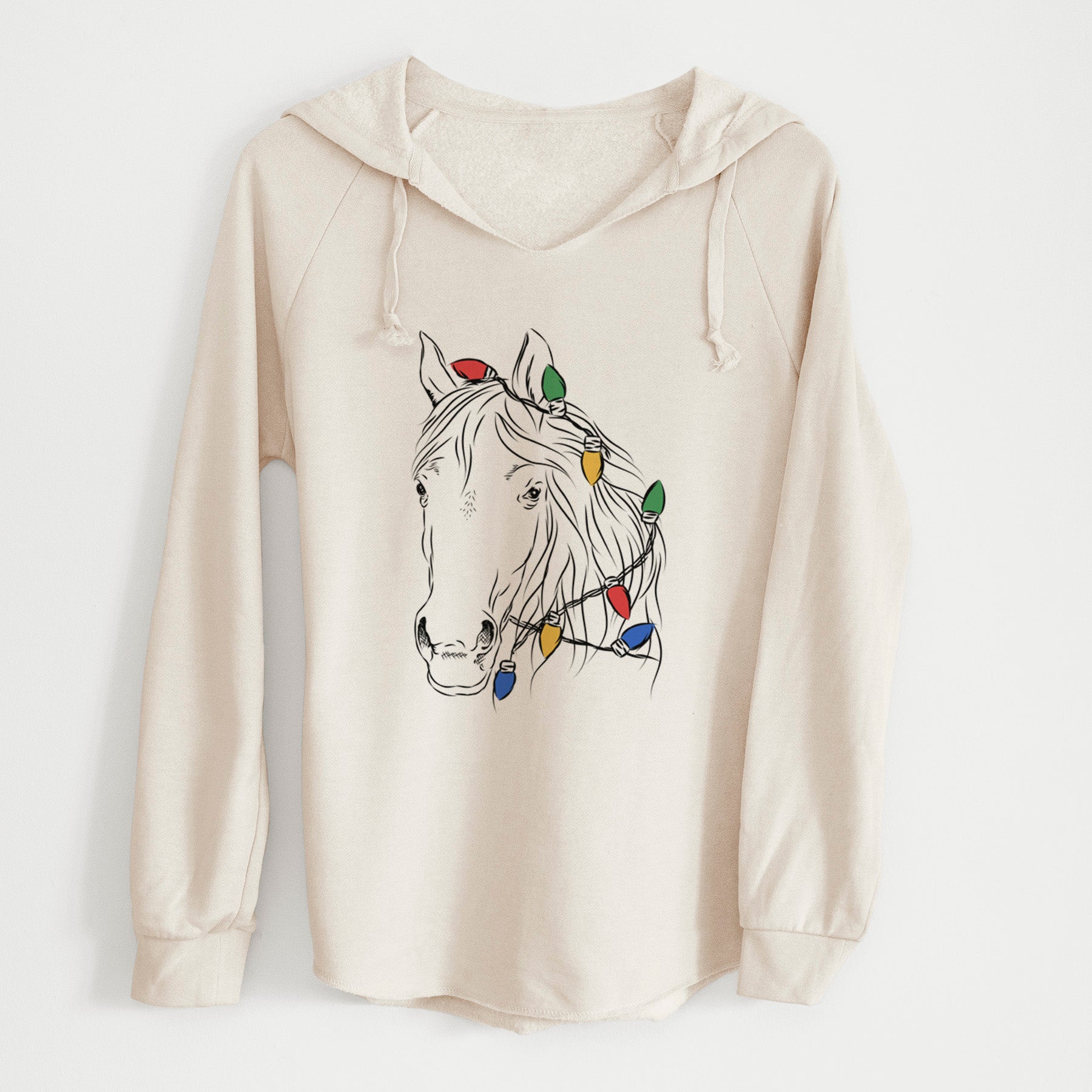 Christmas Lights Aria the Horse - Cali Wave Hooded Sweatshirt